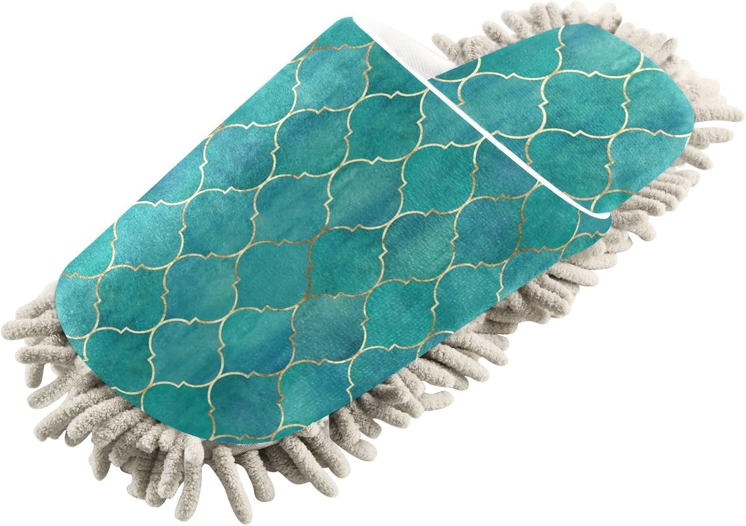 Sinestour Teal Mop Slippers for Floor Cleaning