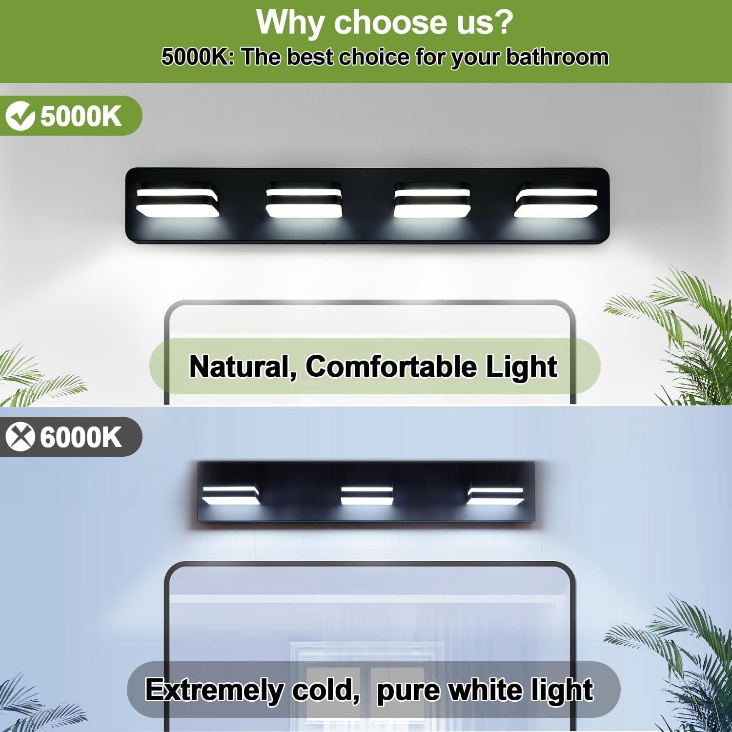 Torondo 4-Light Matte Black Vanity Light Over Mirror