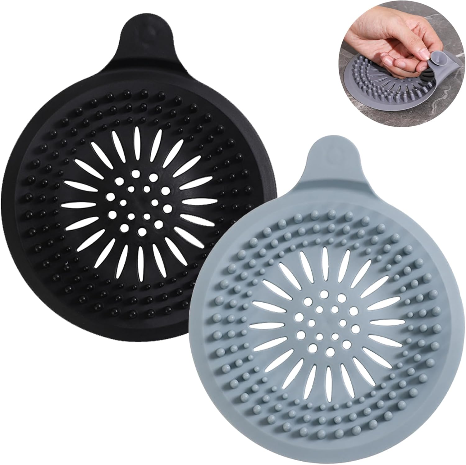 MaoMaoCha Hair Catcher with Suction Cups 2 Pack