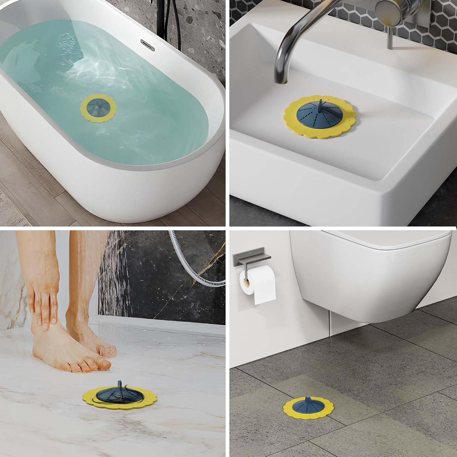 TAPPOP Hair Catcher 2 Pack for Shower Drain