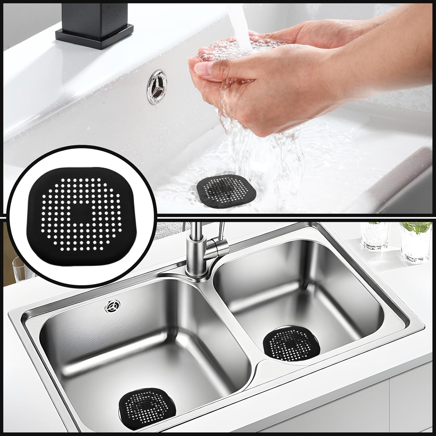 Seimneire 2 Pack 55 Inch Drain Hair Catcher