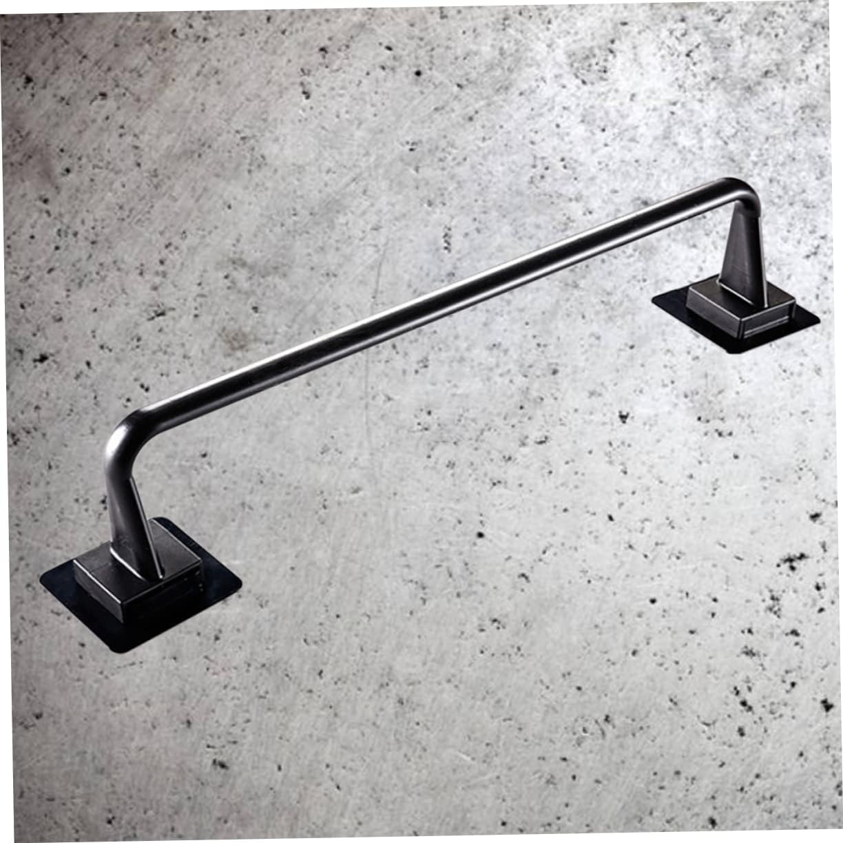 Jojofuny No Drill Plastic Towel Bar Modern Black Design