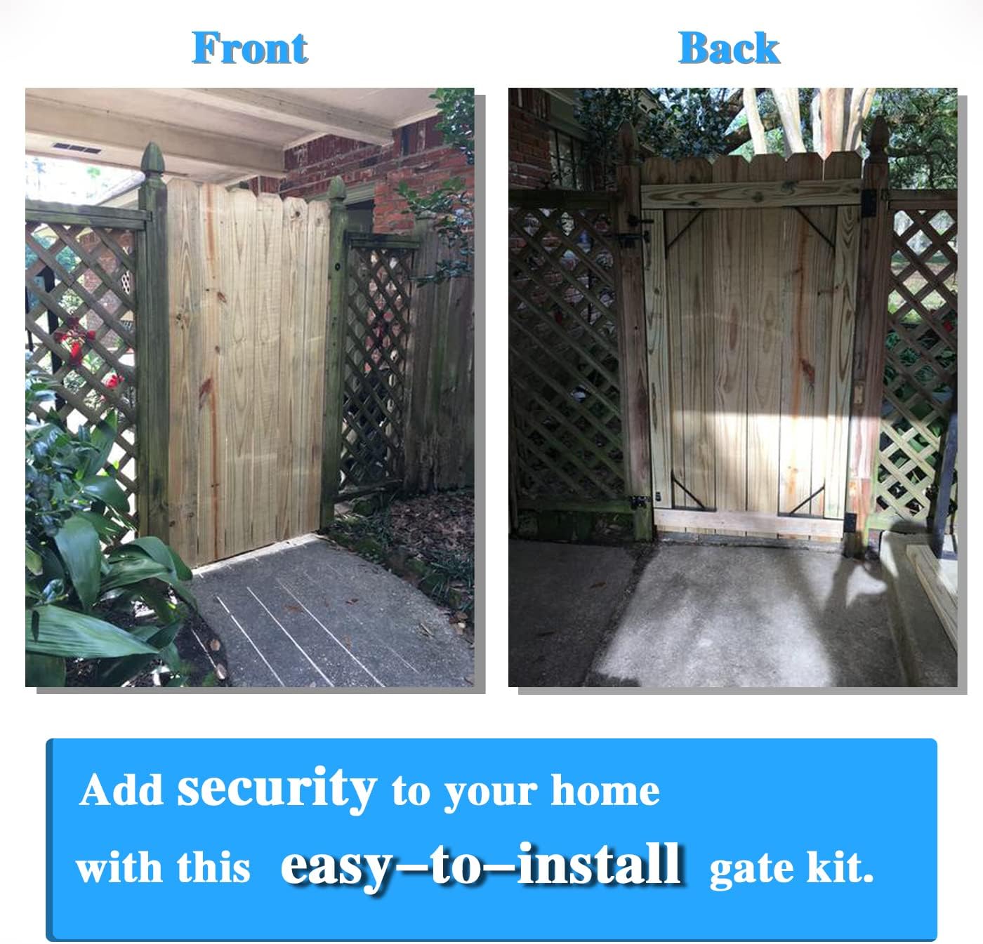 Heavy Duty Iron Fence Gate Corner Brackets Kit