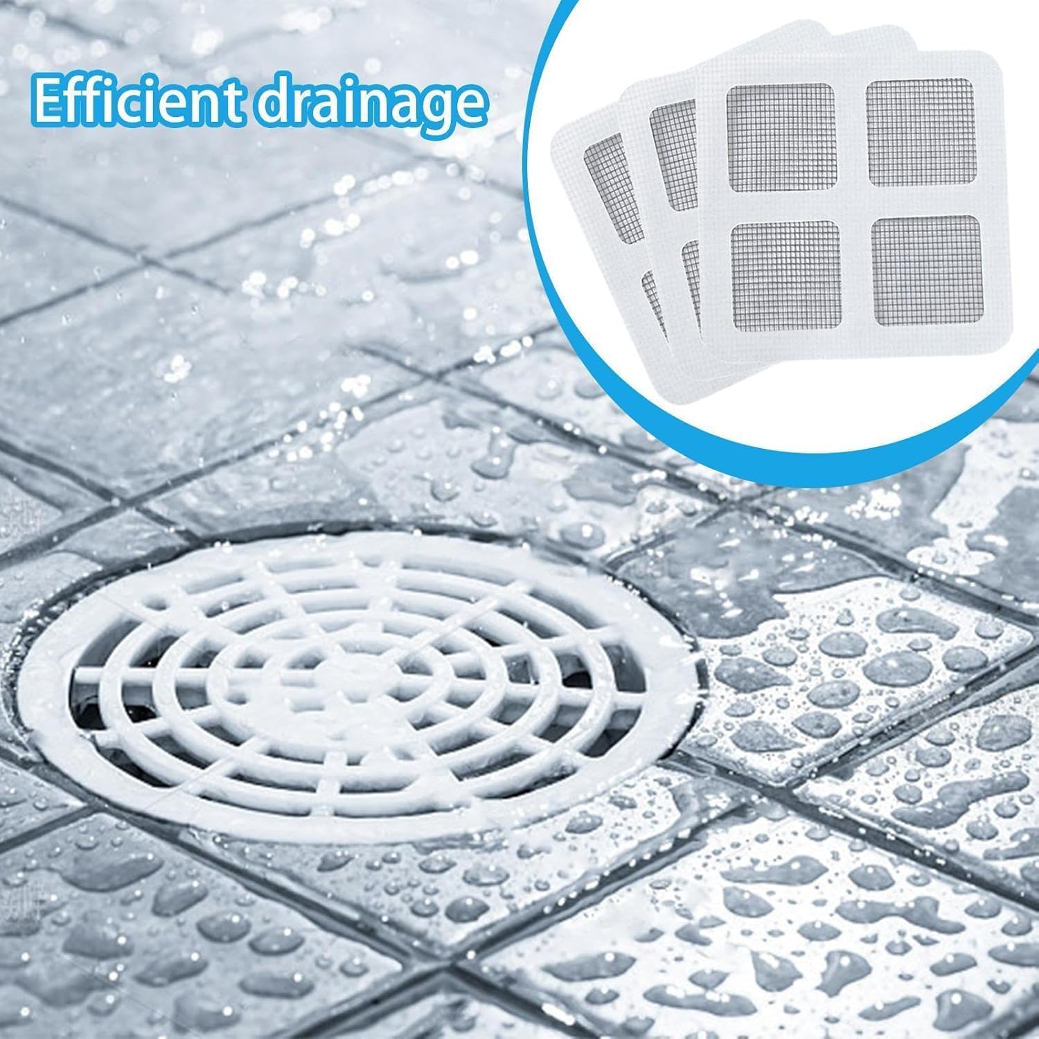 ZhangyiHot 3 Pcs White Bathtub Hair Catcher Patches