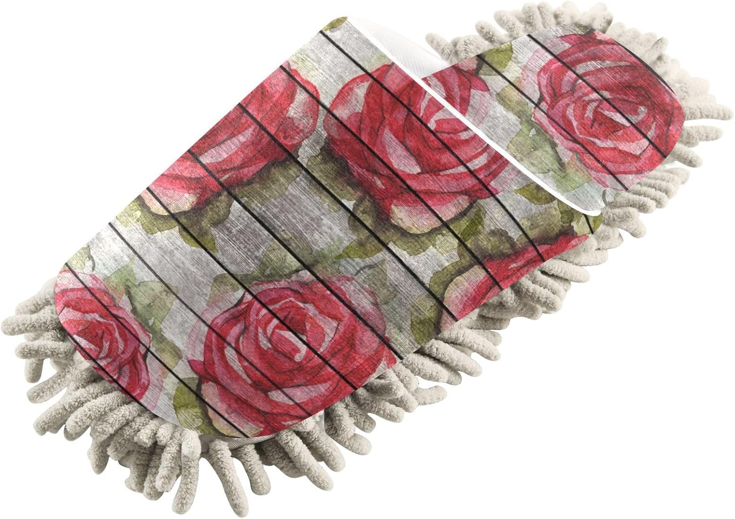 Kigai Microfiber Slippers with Wooden Floral Design