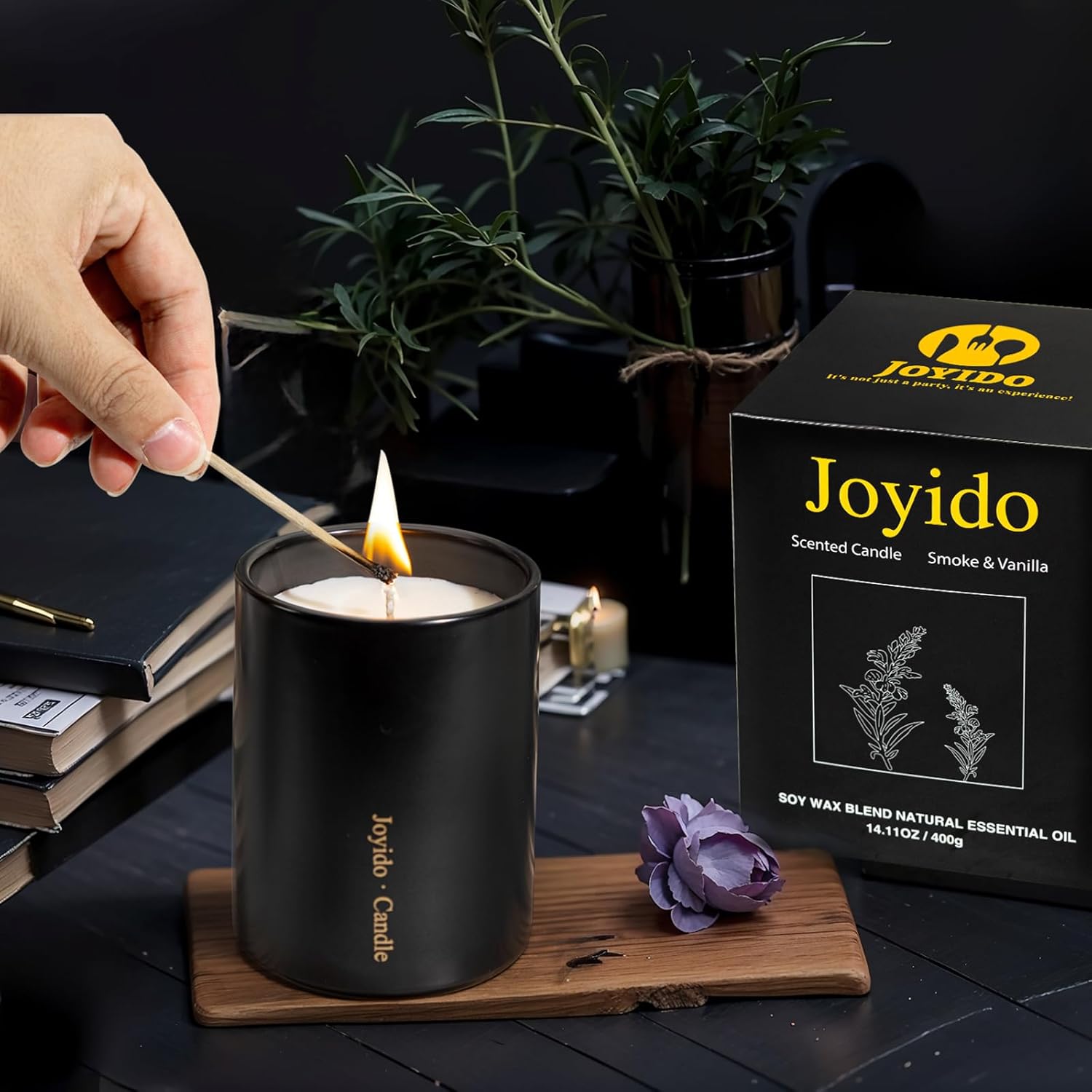Joyido 14OZ Smoke Vanilla Aromatherapy Candle 1