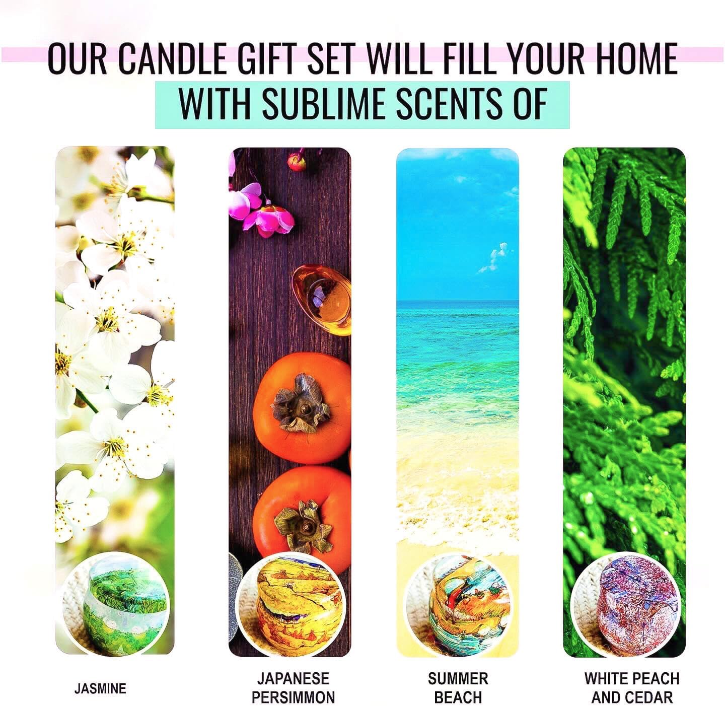 In His Name Soy Candles Gift Set 4 Pack Autumn
