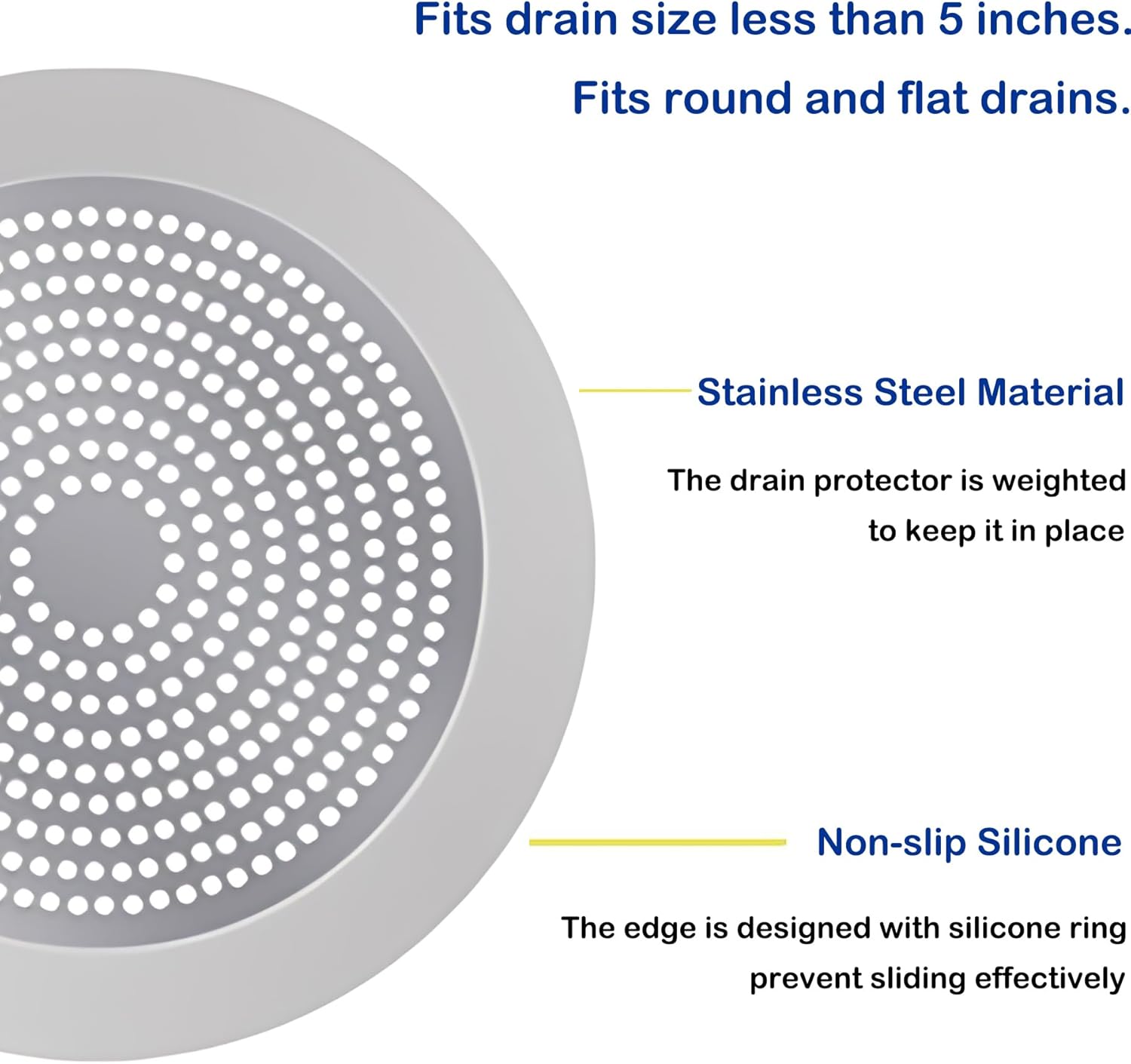 HymoConn Round Shower Hair Catcher 55 inch