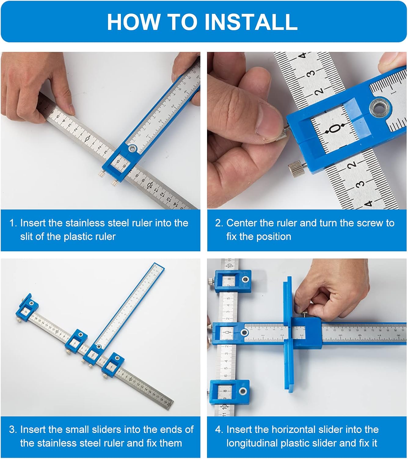 TBVHOMM Cabinet Hardware Jig with Drill Guide and Template Tool