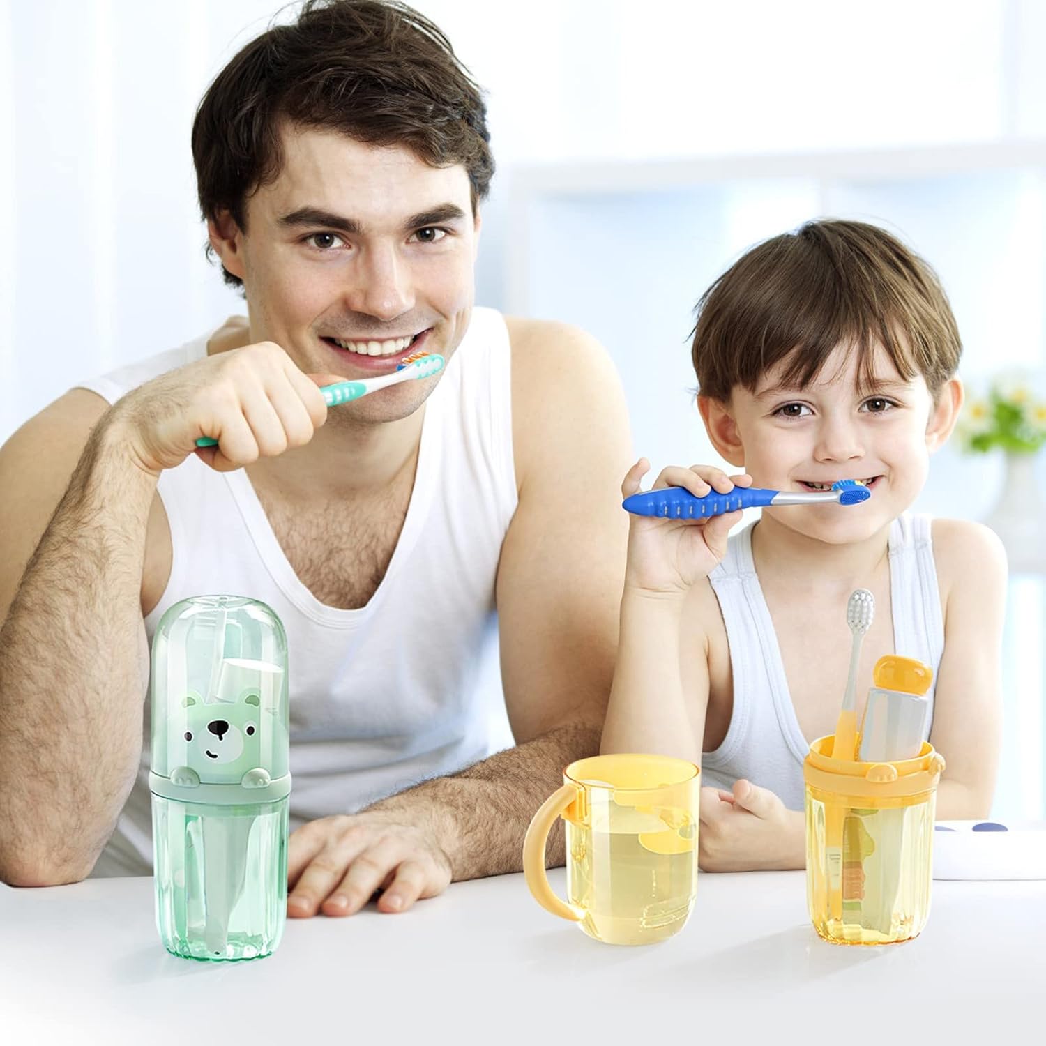 VIVIANYO HD Portable Toothbrush Holder for Kids Green