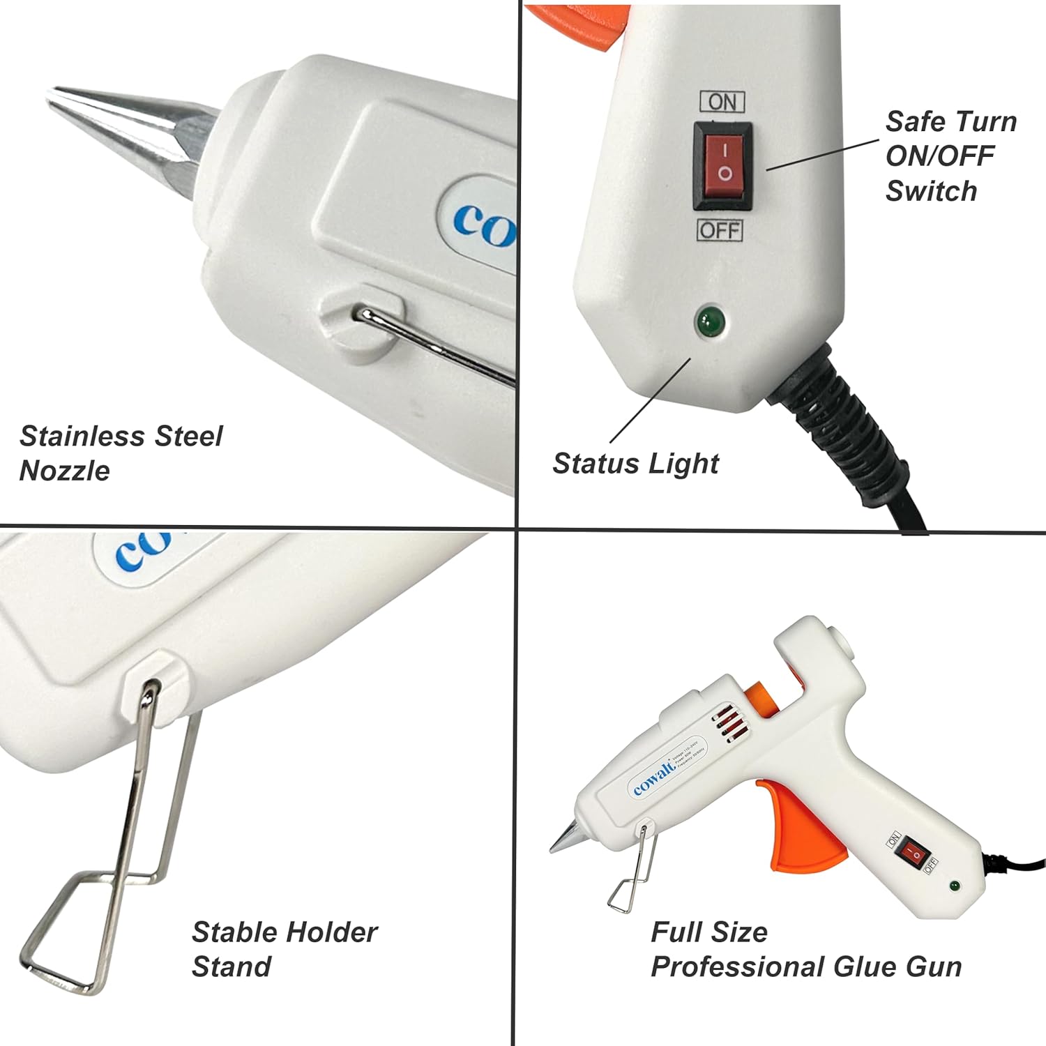 60W Hot Glue Gun Kit with Silicone Sticks for Crafts and Repairs
