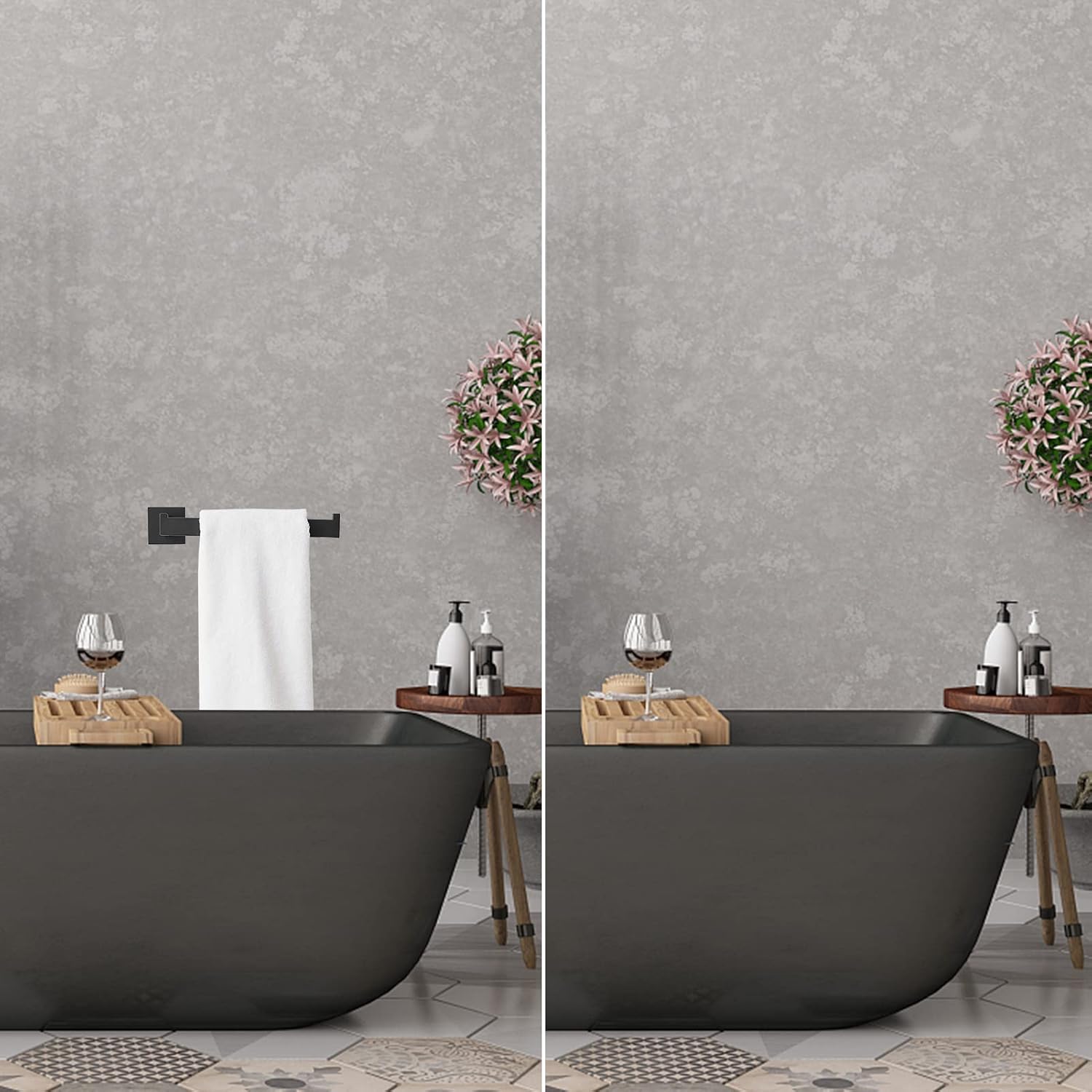 Matte Black Stainless Steel Towel Bar