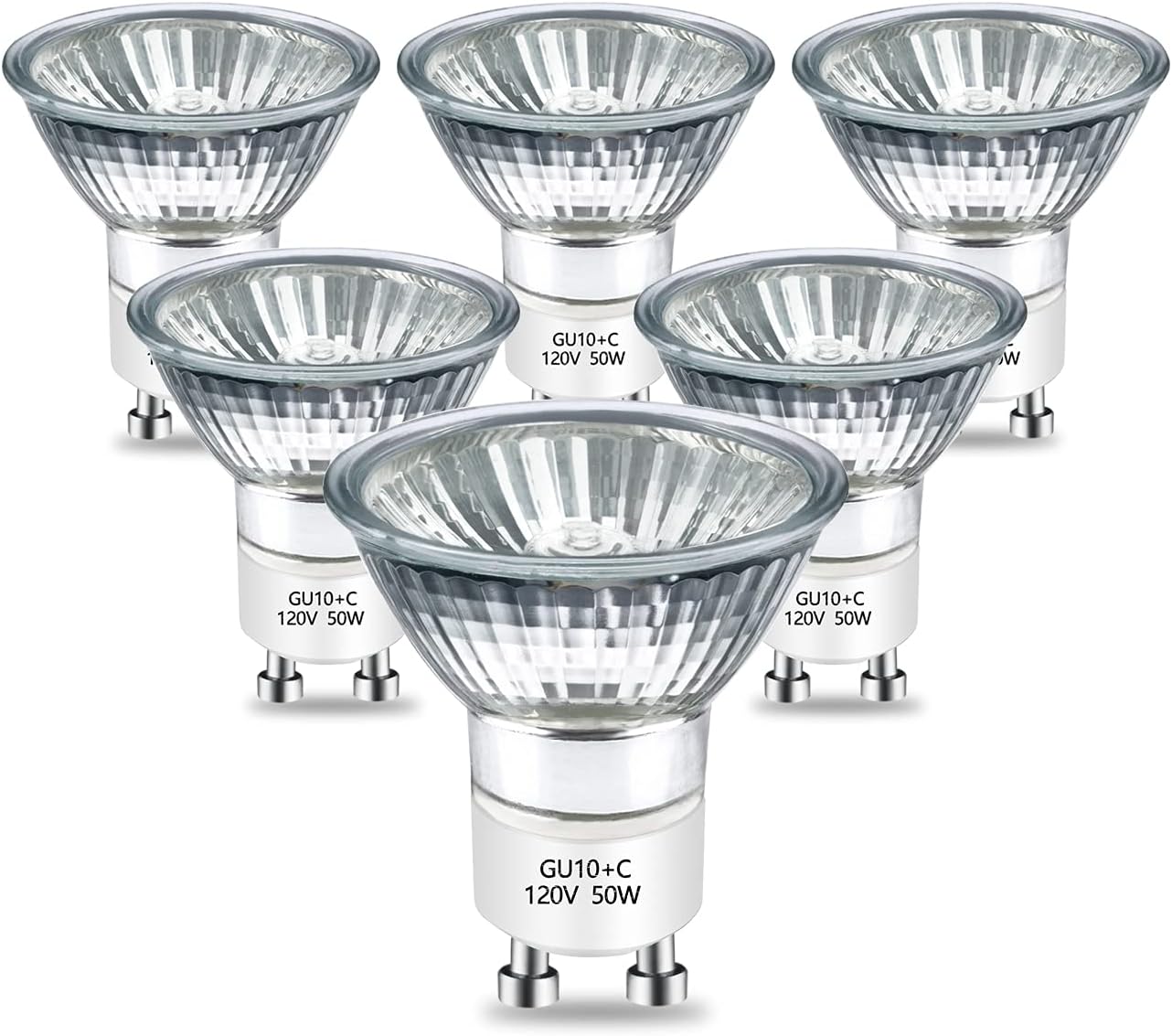 BOGAO GU10 Halogen Bulb 50W 2800K Warm White Pack of 6 1