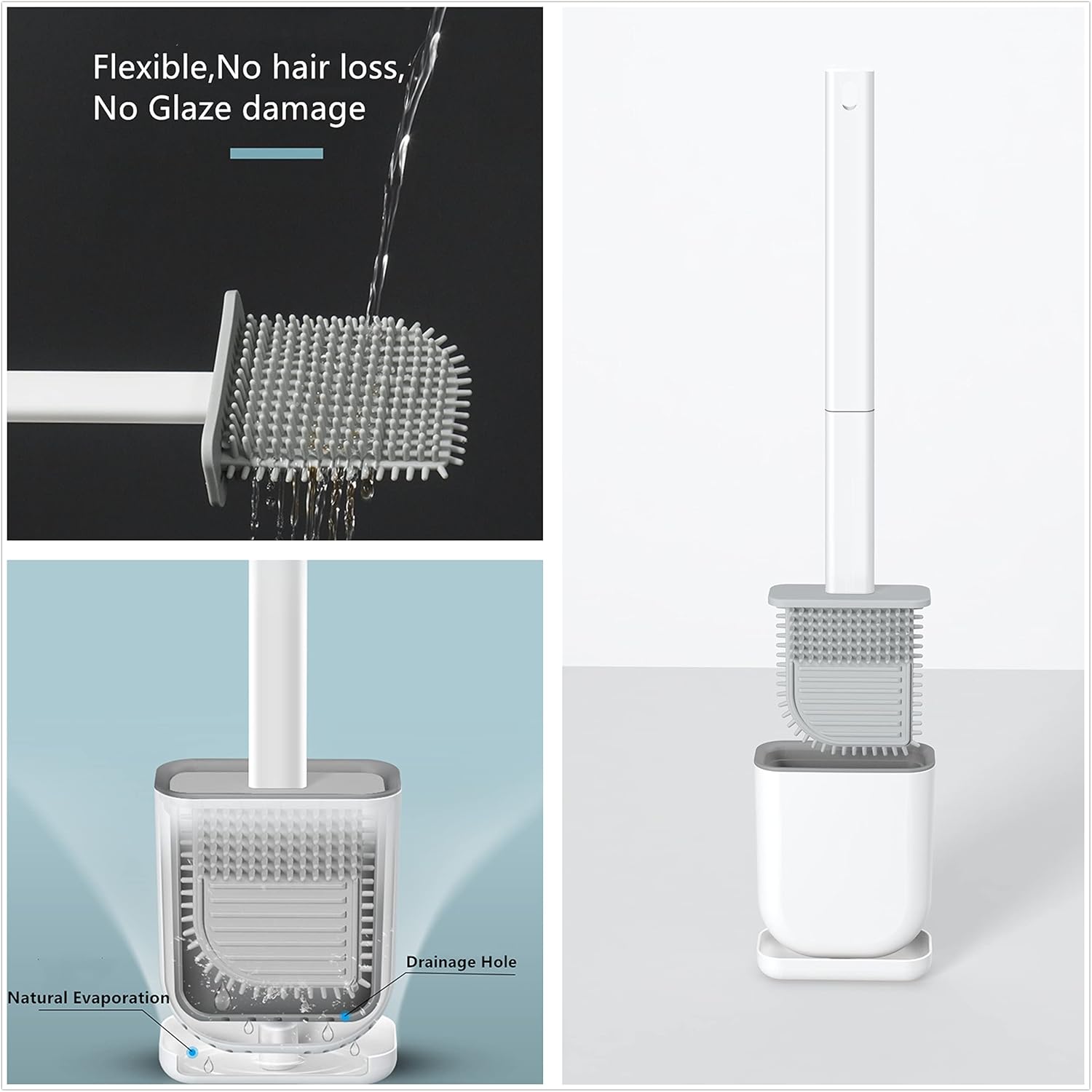 Tttaa Toilet Brush with Quick Drying Holder