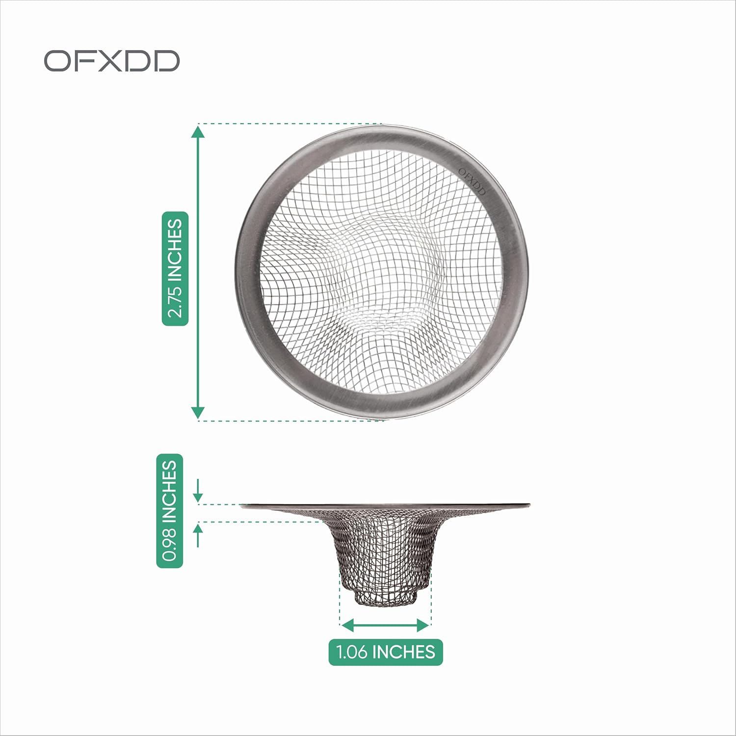 OFXDD Hair Catcher Bath Tub Mesh 3 Stainless Steel