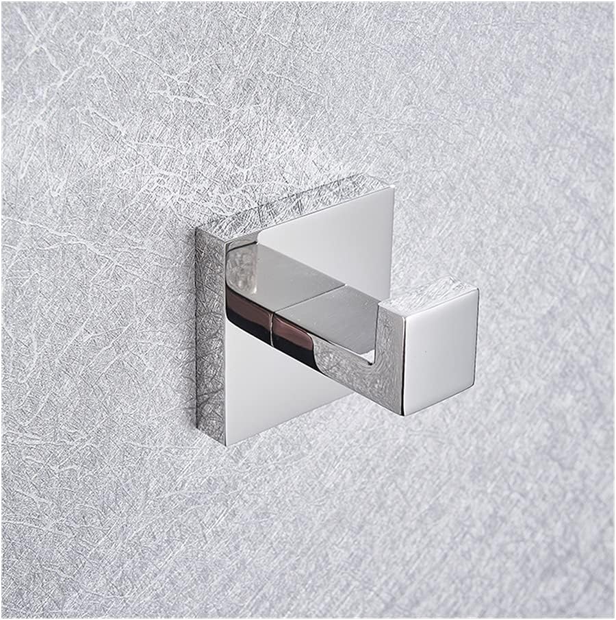 Chrome Towel Rail Holder with Hooks for Bathroom and Kitchen