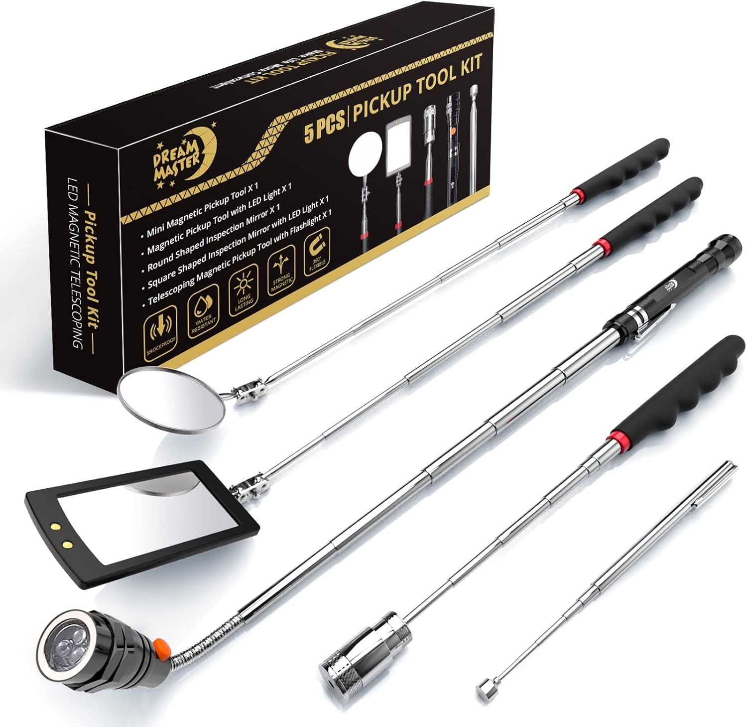 Dream Master Telescoping Magnetic Pick Up Tool Kit for Men