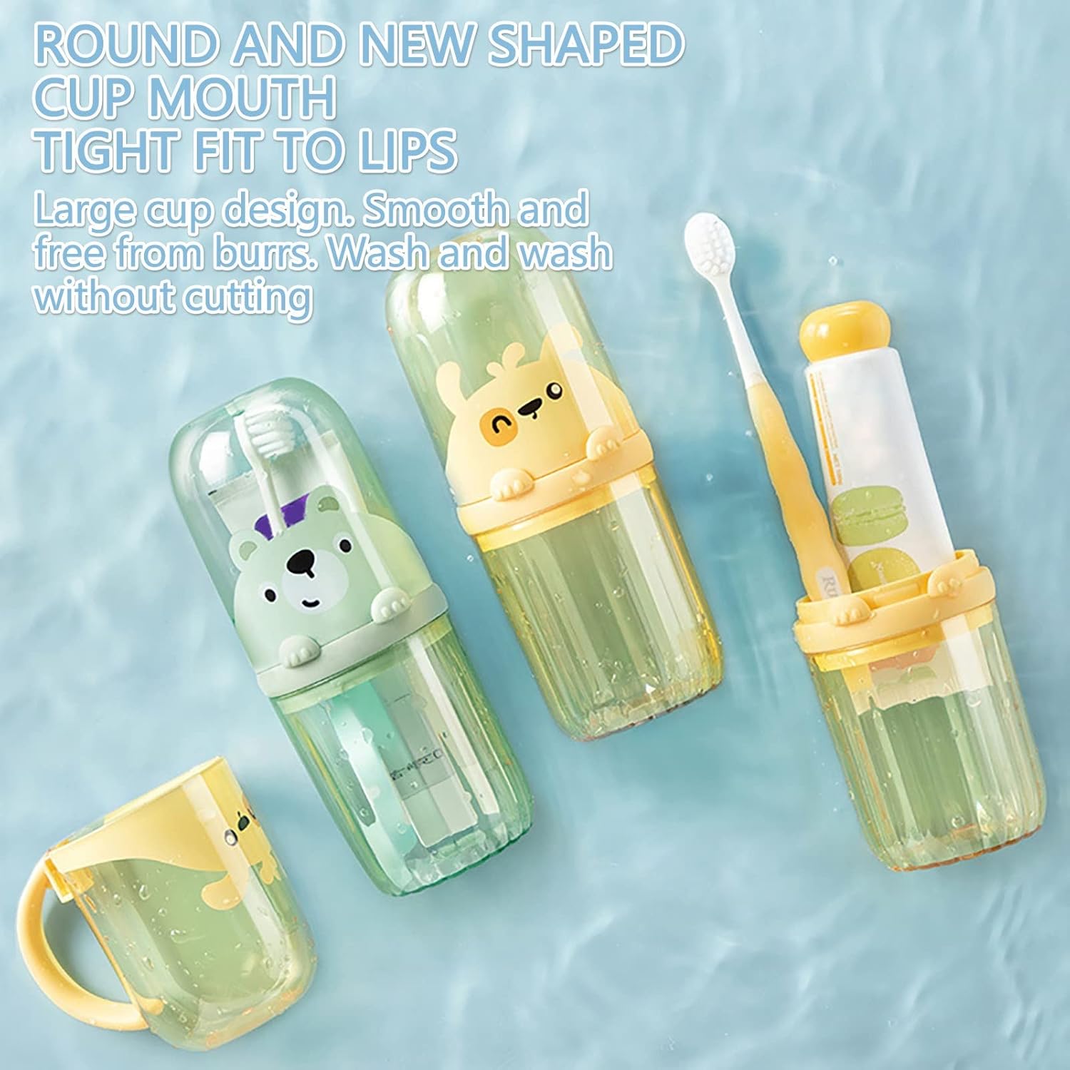 VIVIANYO HD Portable Toothbrush Holder for Kids Green