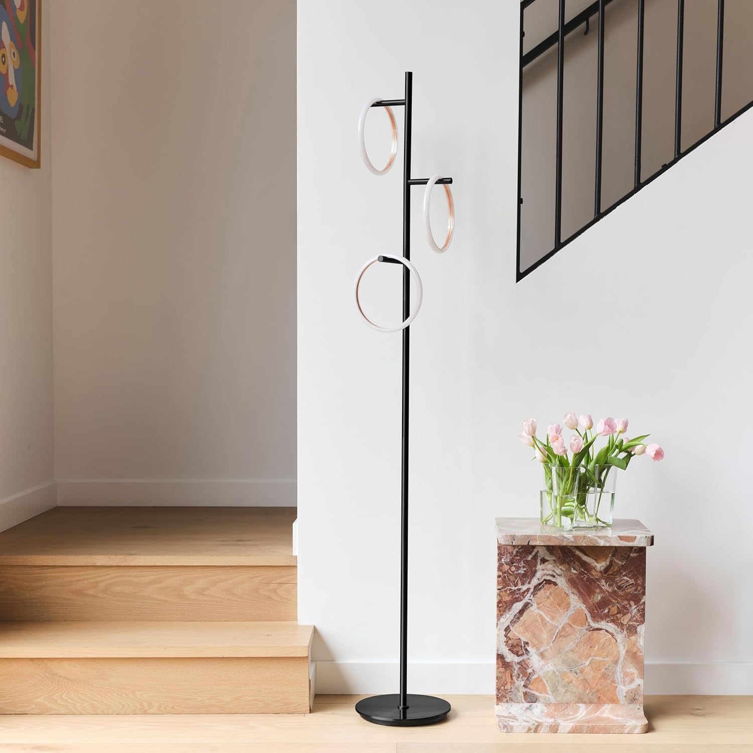 Brightech Saturn LED Tree Floor Lamp - Black