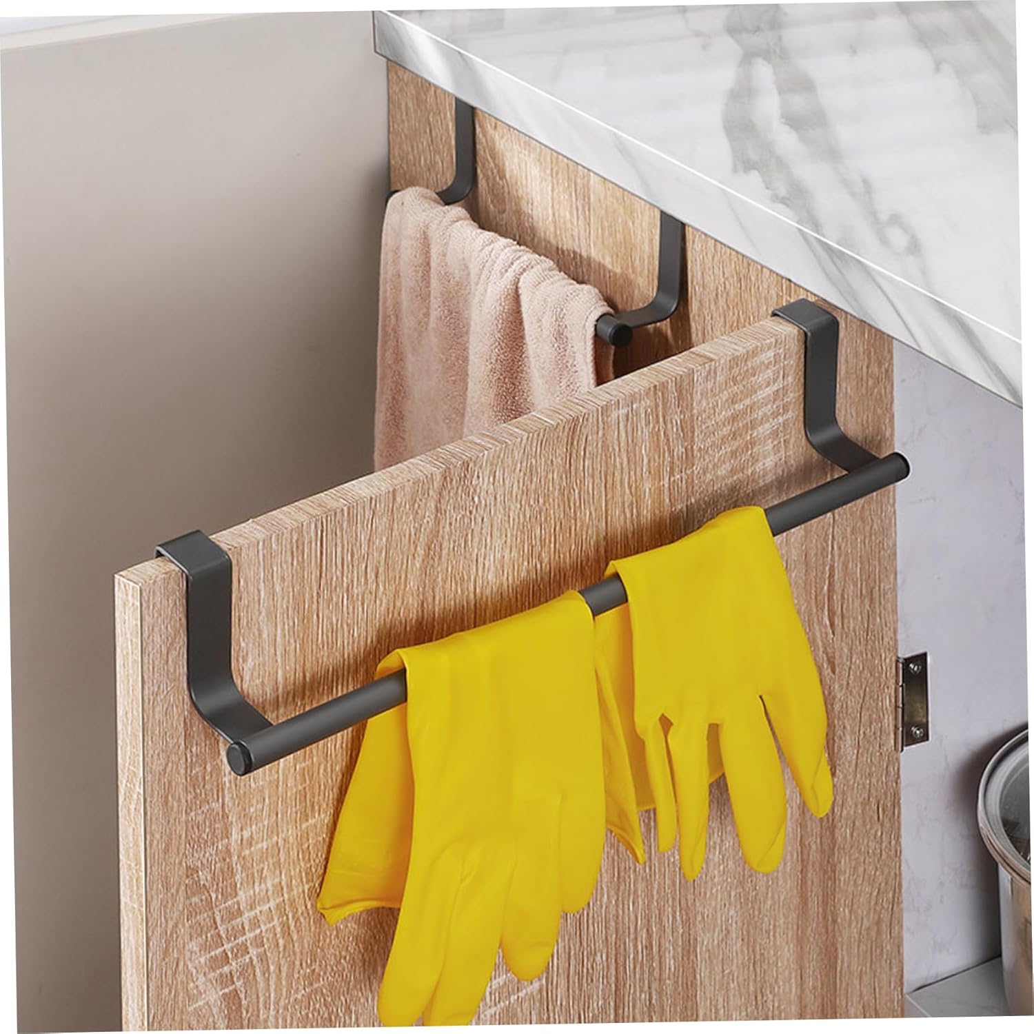 2Pcs Over Cabinet Towel Bar Stainless Steel 1
