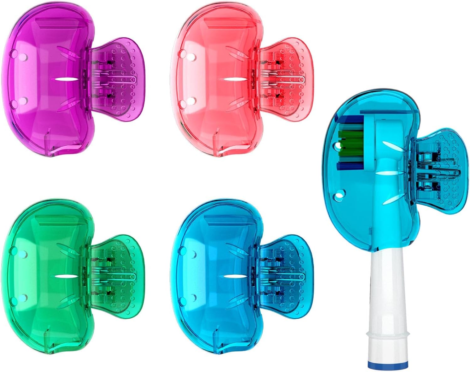 Nincha 4-Pack Multicolor Toothbrush Covers