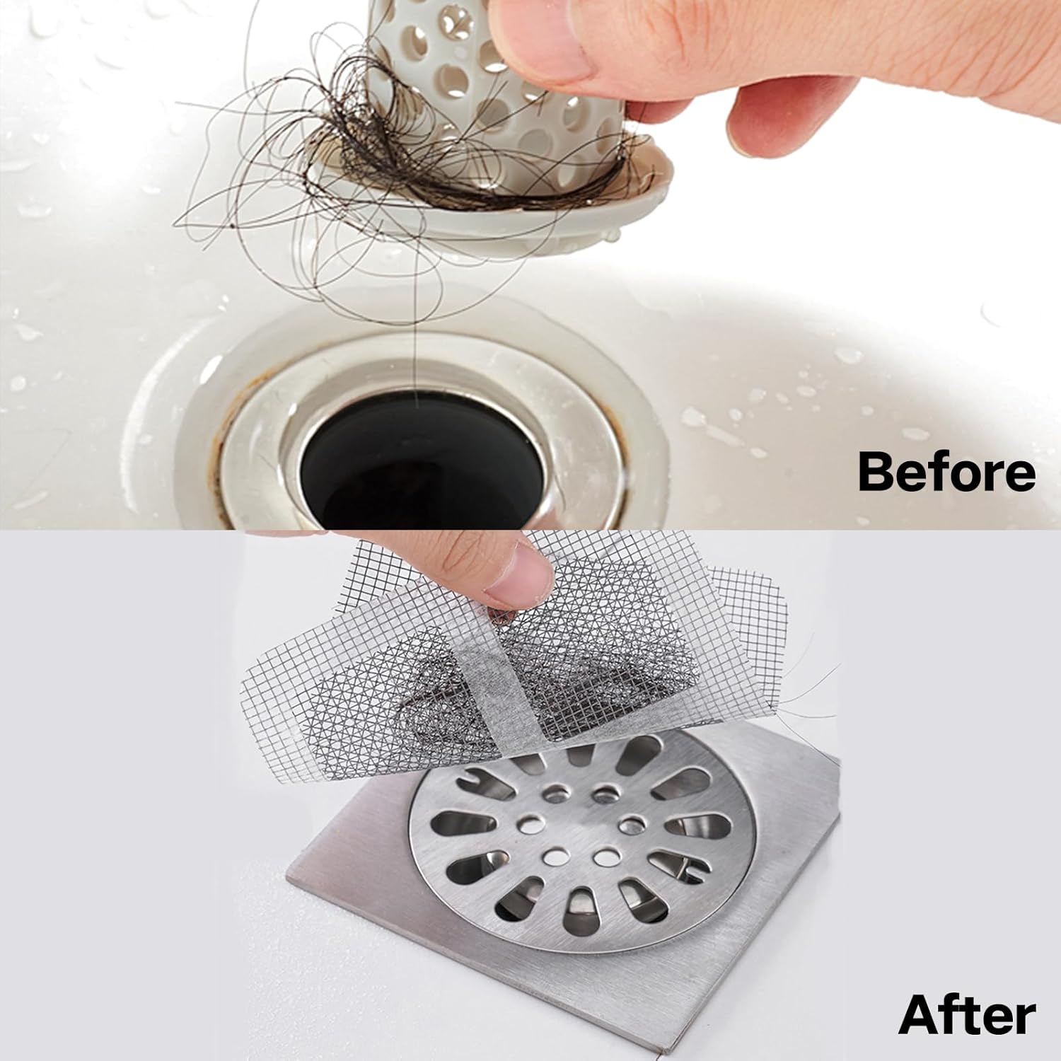 Alicacho 4x4 Inch Disposable Hair Catcher for Drains