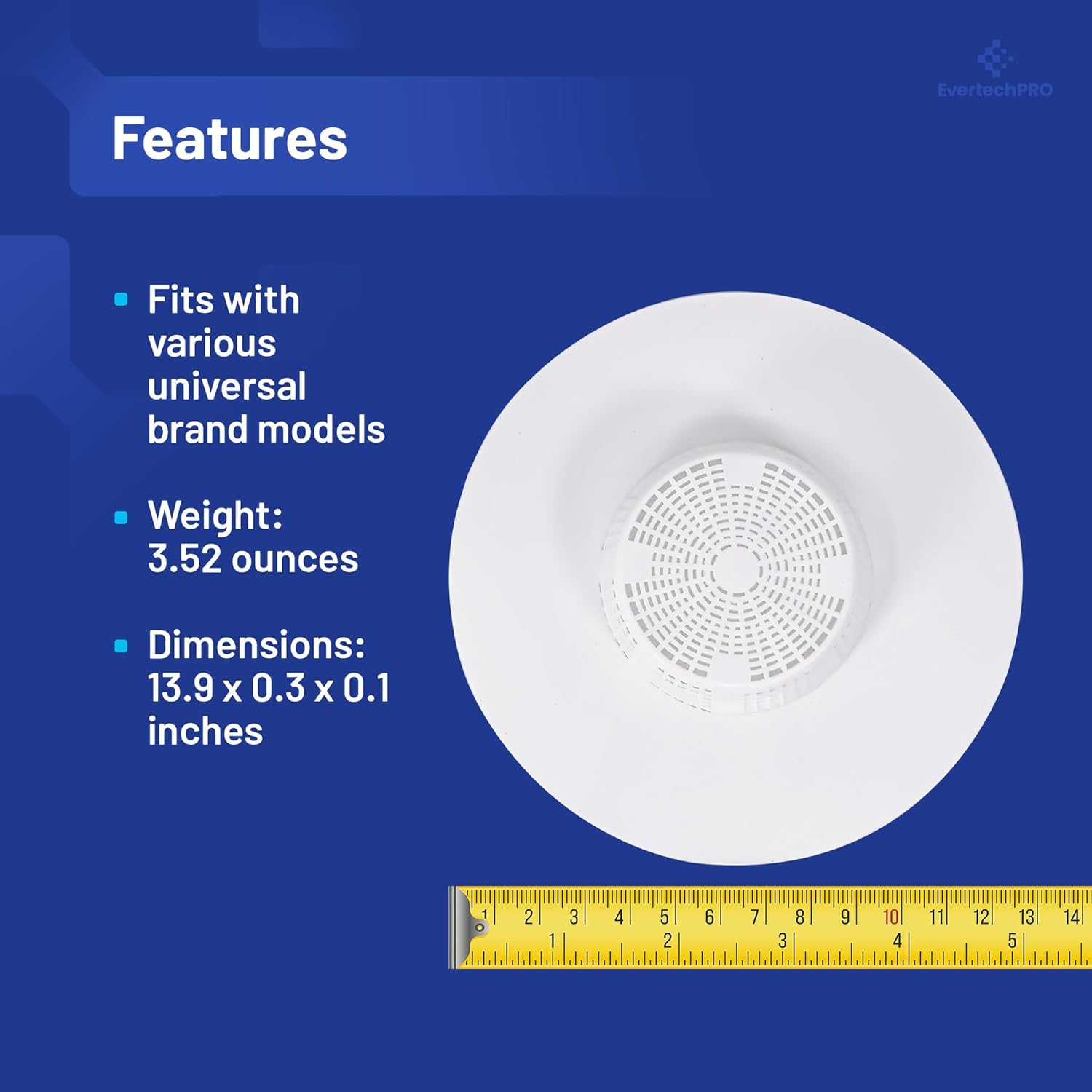 EvertechPRO PLB261021BK Hair Catcher Drain