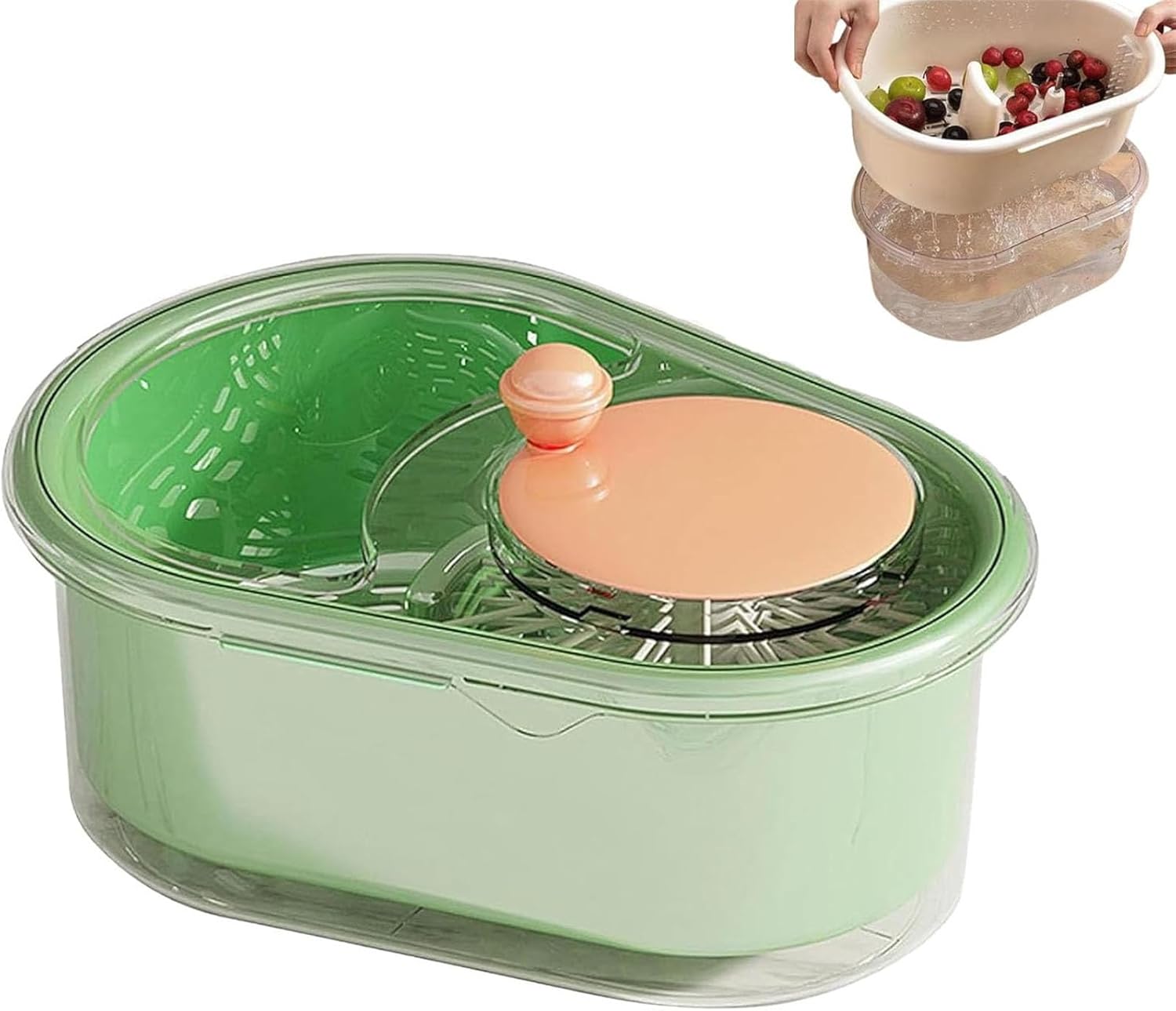 Portable Fruit Scrubbers with LIDS - Green 1