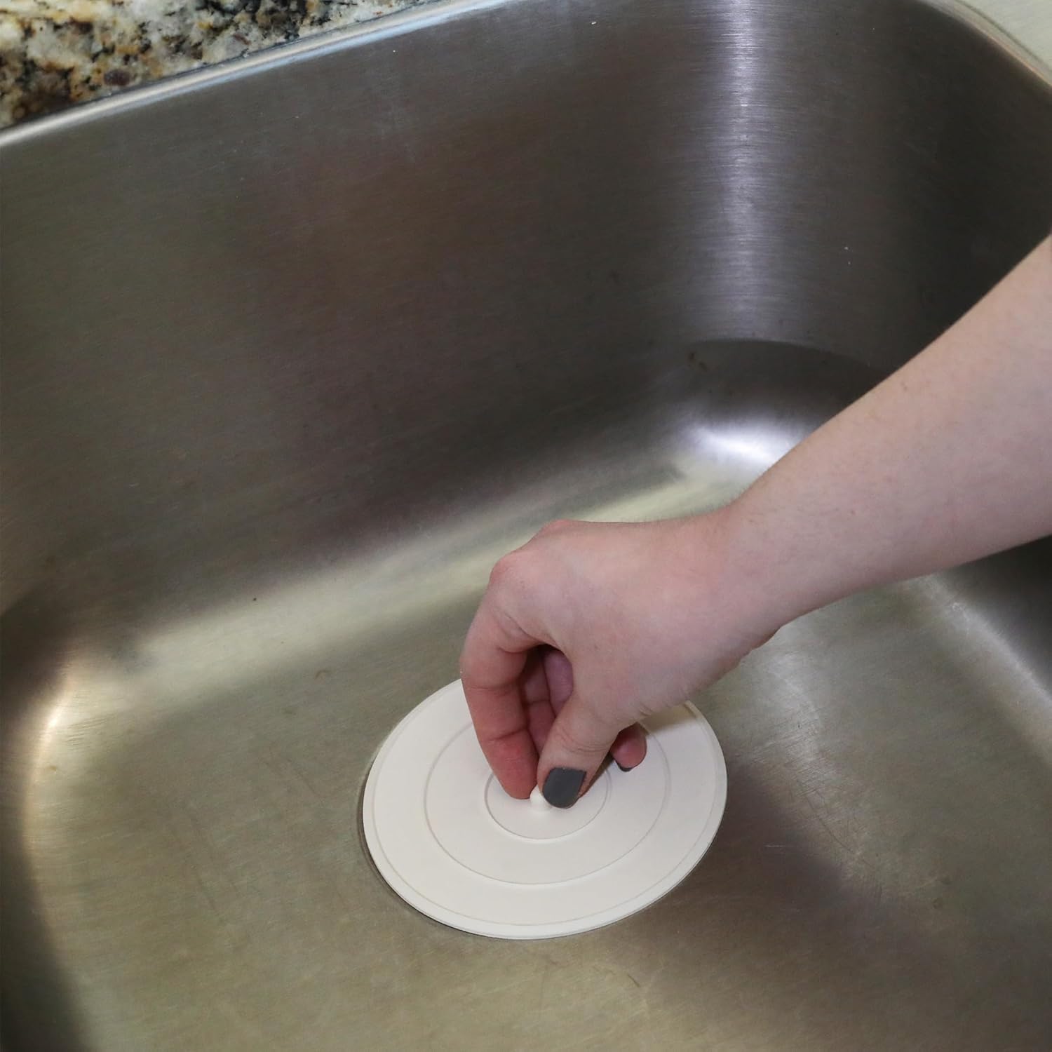 Danco 5-Inch Flat Suction Sink Stopper White