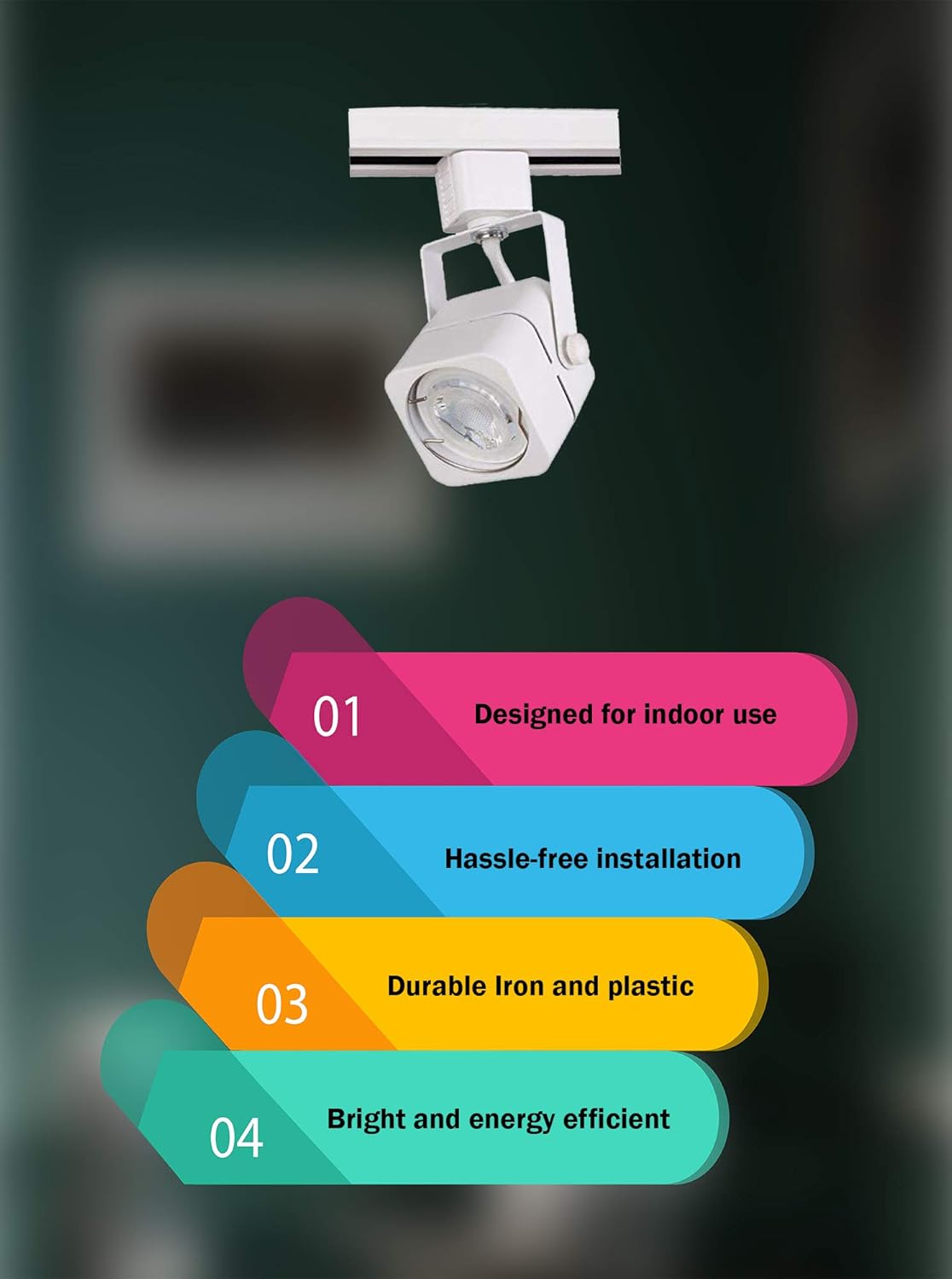 Track Lighting Heads by Laborate Lighting Matte White 50W