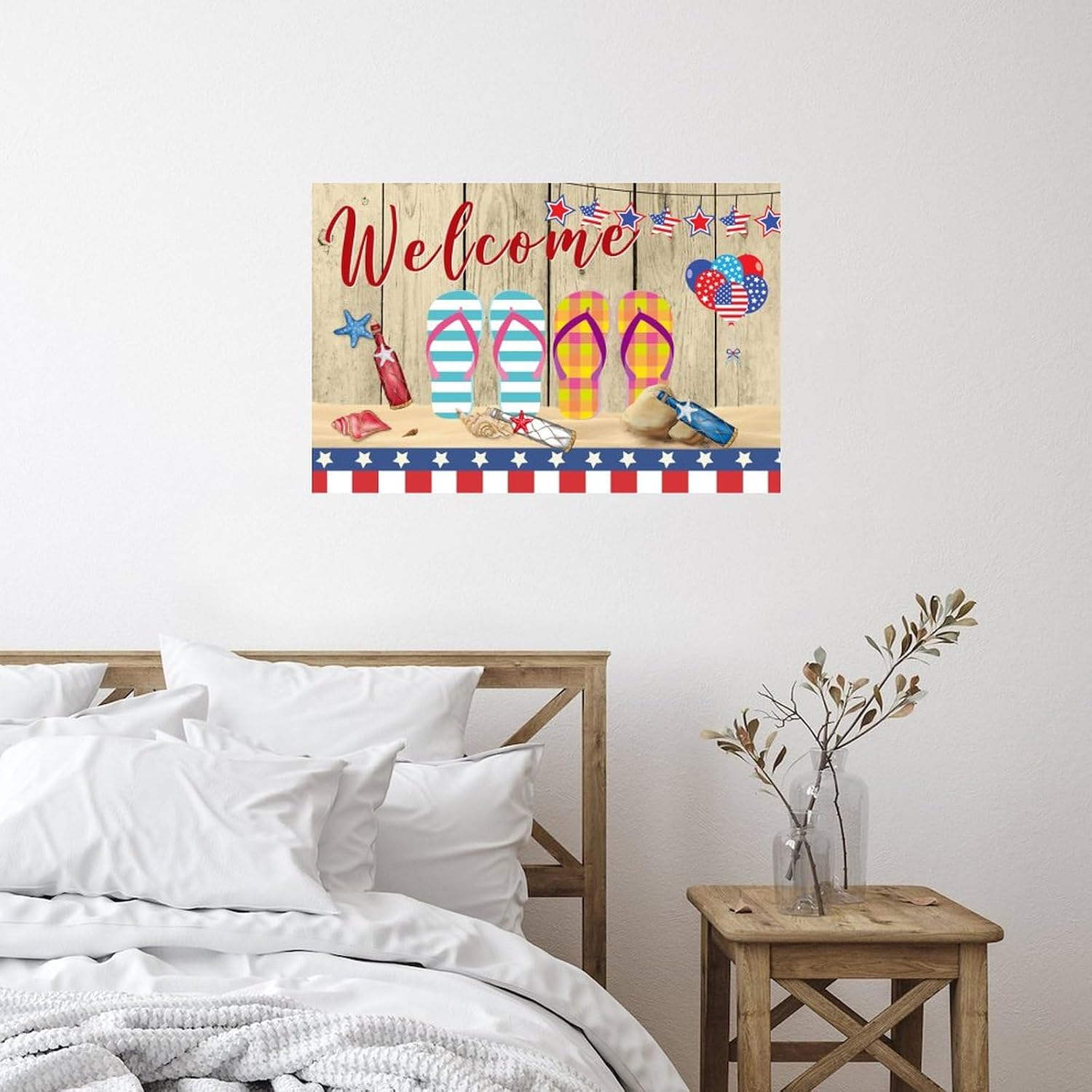 Independence Day Flip Flops Wall Decals for Home Decor