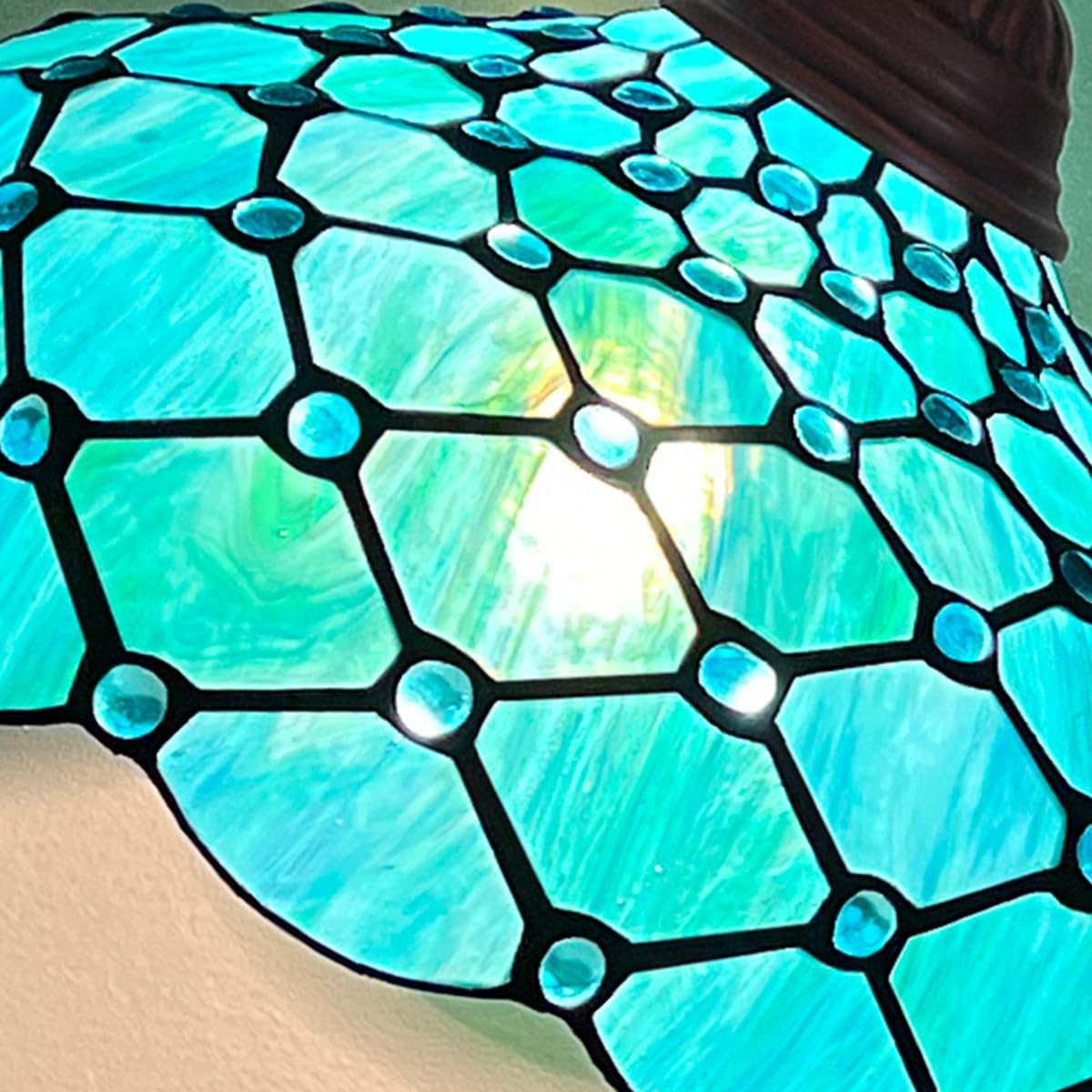 Capulina Tiffany Floor Lamp with Adjustable Angle