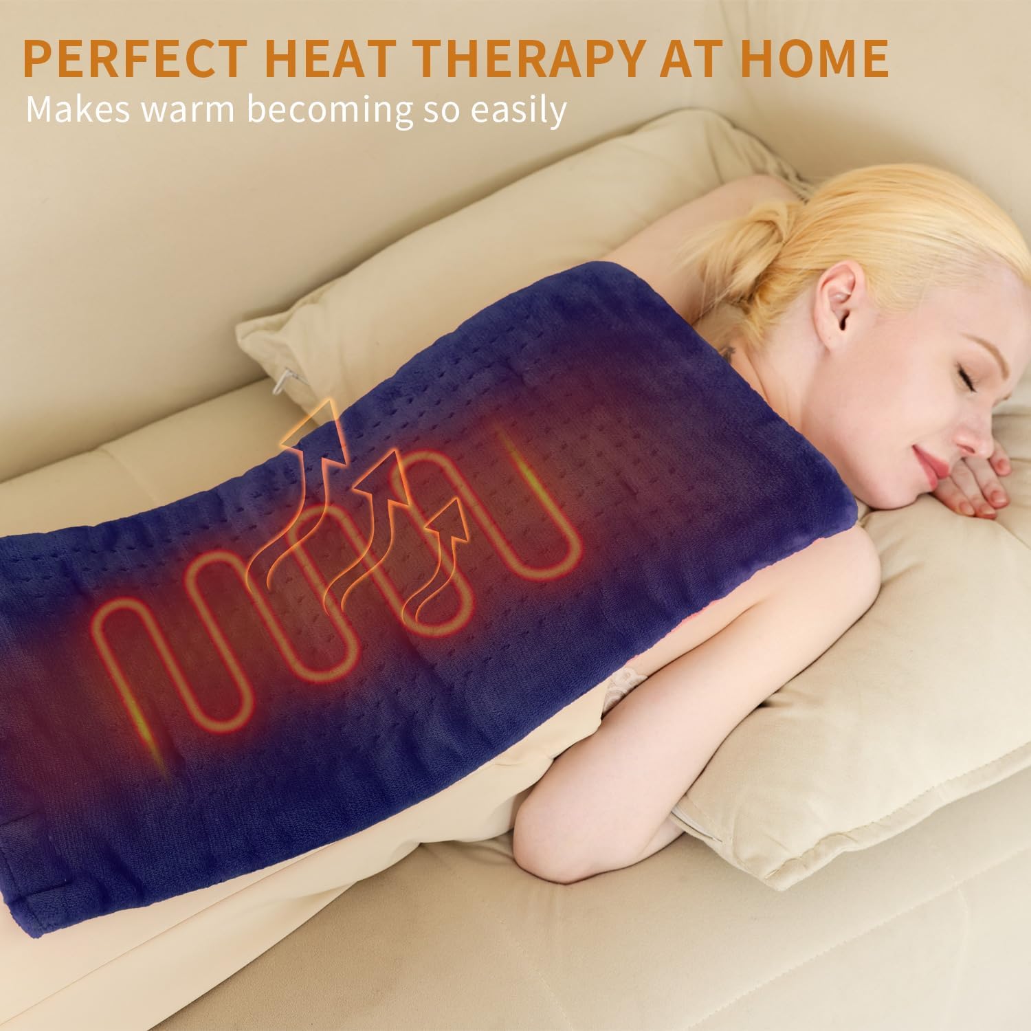 Myiosus Weighted Heating Pad with 3 Heat Settings 6 Massage
