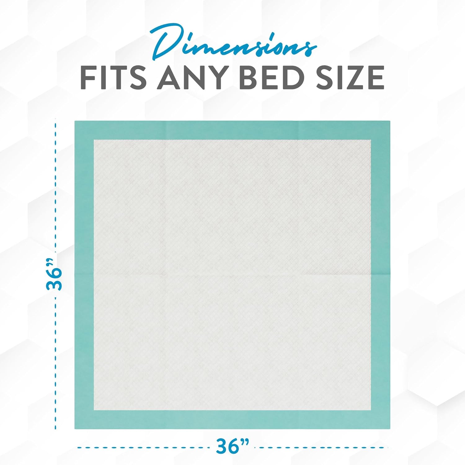 Inspire Extra Large Absorbent Bed Pads for Incontinence 36x36 50-Pack