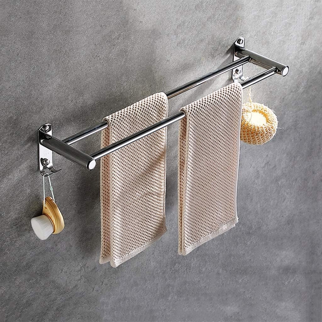 Stainless Steel Double Towel Bar Holder with 50Cm Length