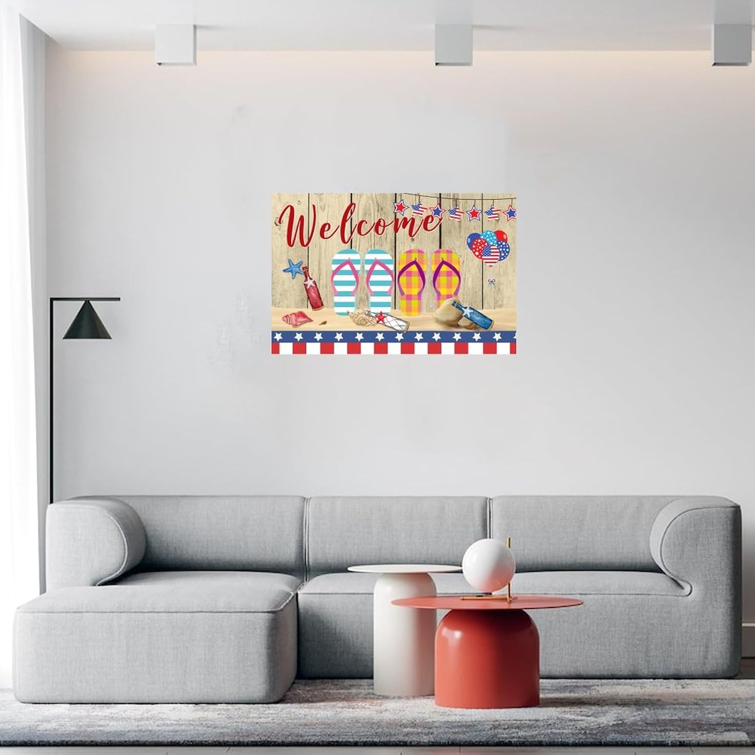 Independence Day Flip Flops Wall Decals for Home Decor