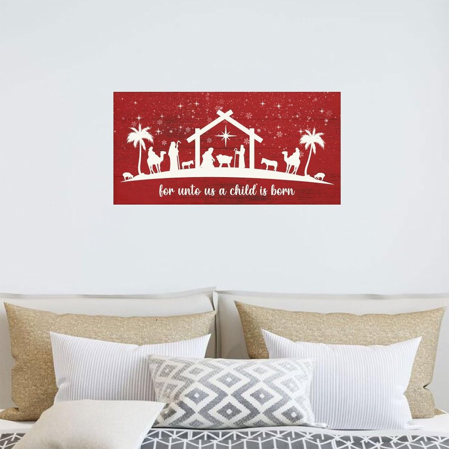 Merry Christmas Oh Holy Night Reusable Wall Decal