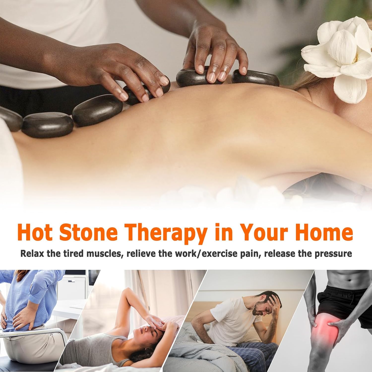 Goodtar Portable Hot Stone Massage Warmer with Digital Control