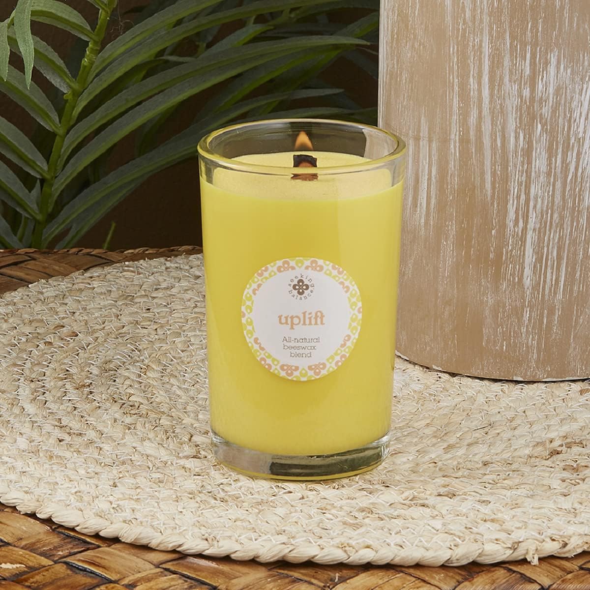 Root Candles Balance Wood Wick Aromatherapy Candle - 8 Oz Lemon Bergamot