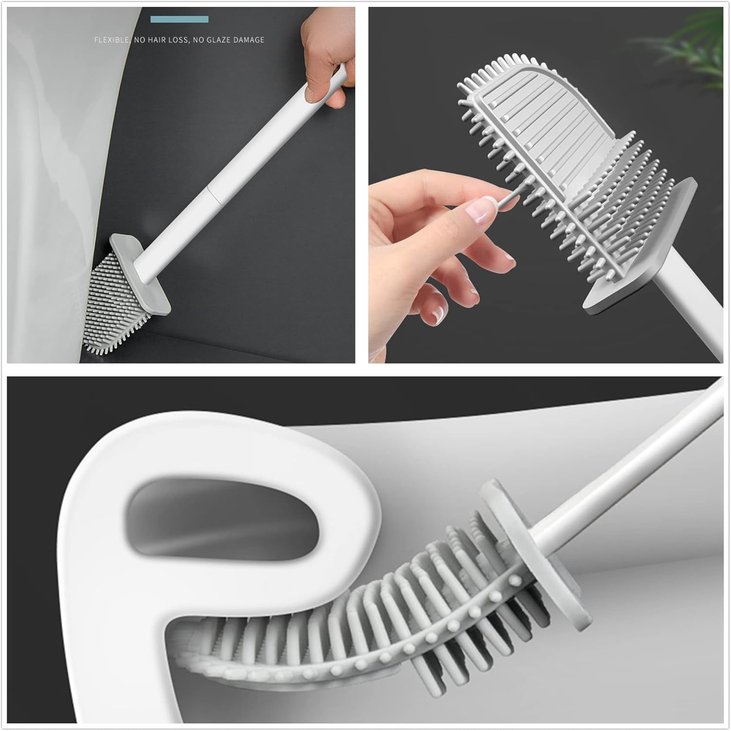Tttaa Toilet Brush with Quick Drying Holder