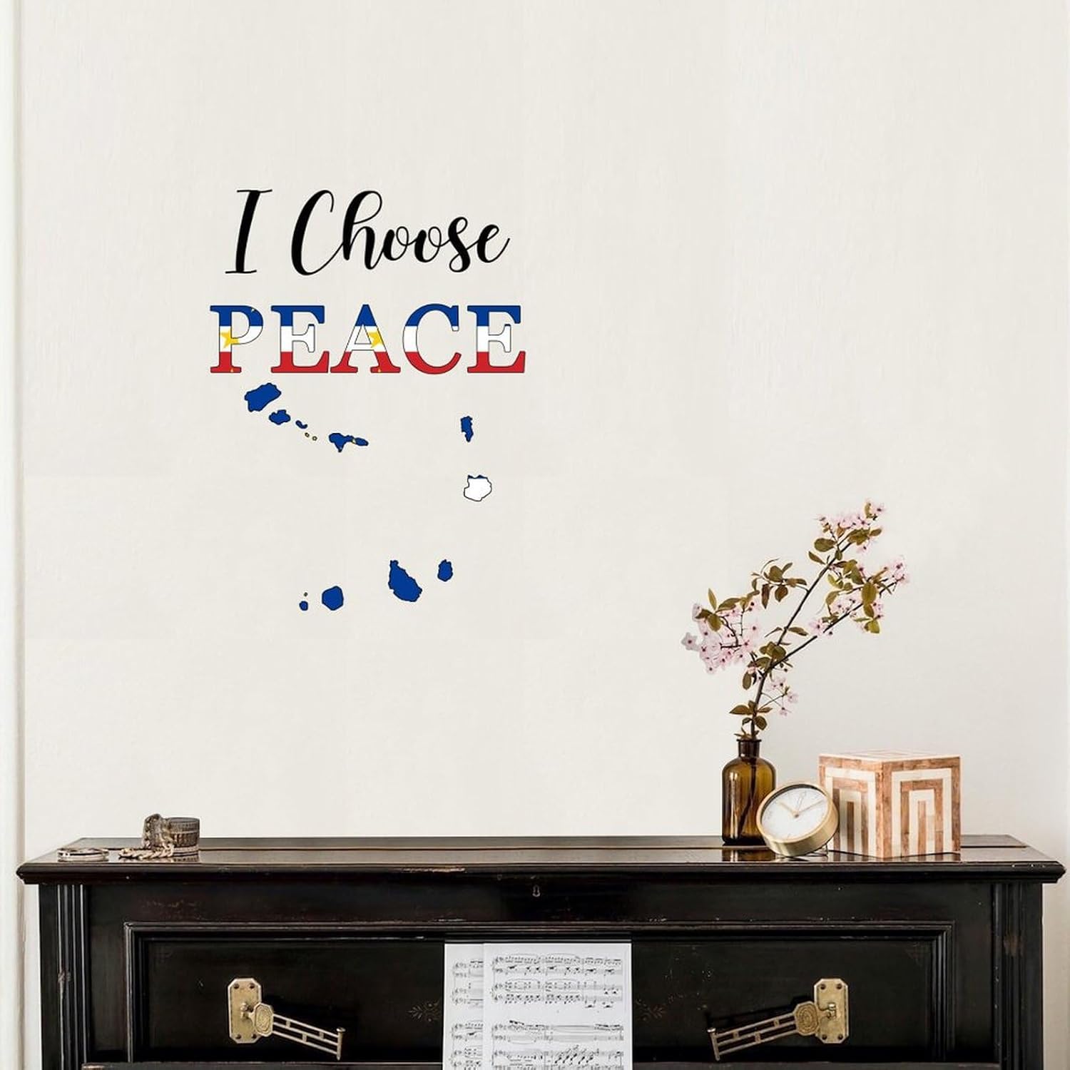Peace Cabo Verde City Skyline Wall Decor Sticker