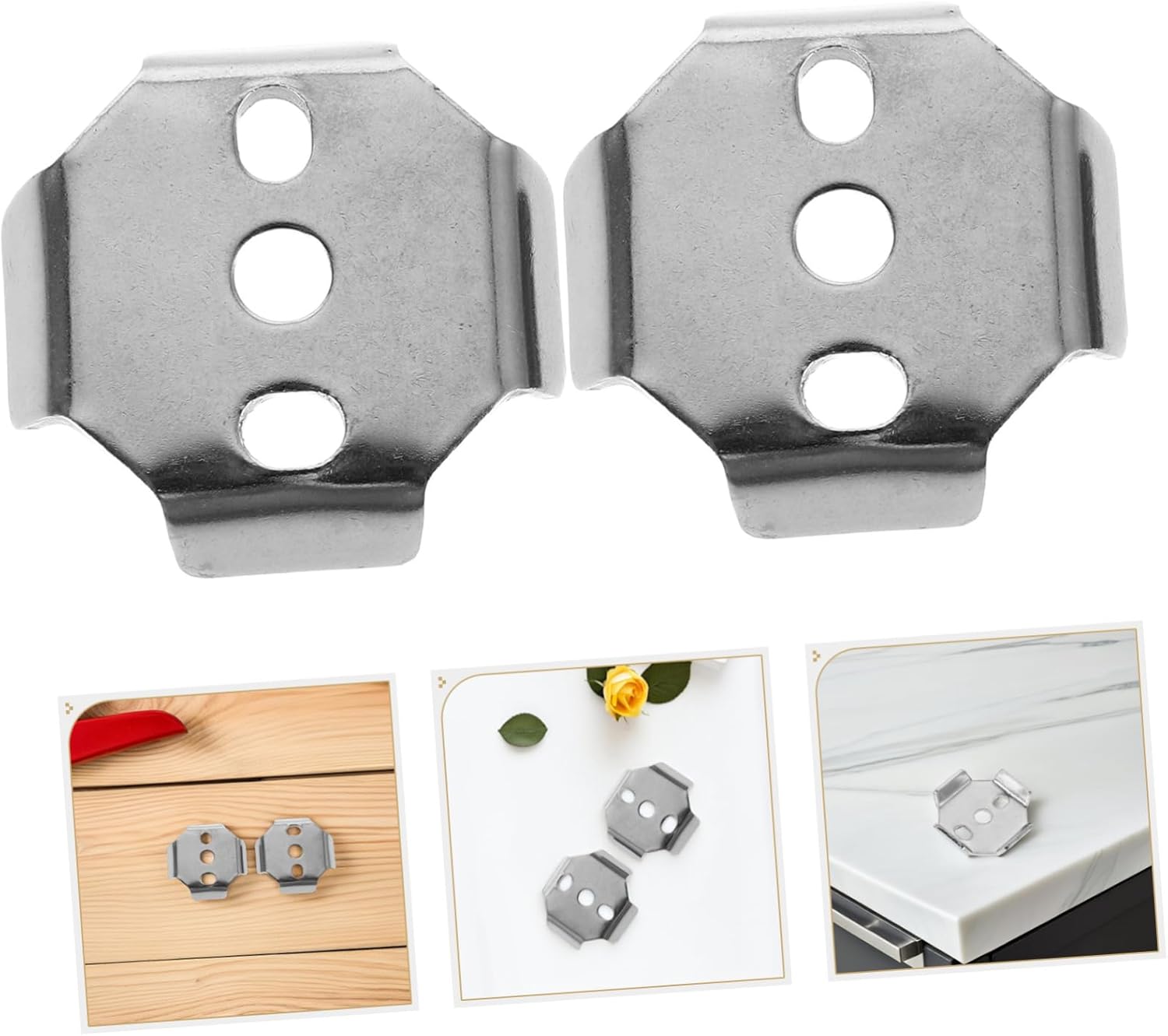 Luxshiny 2Pcs Bathroom Towel Bar Mounting Bracket