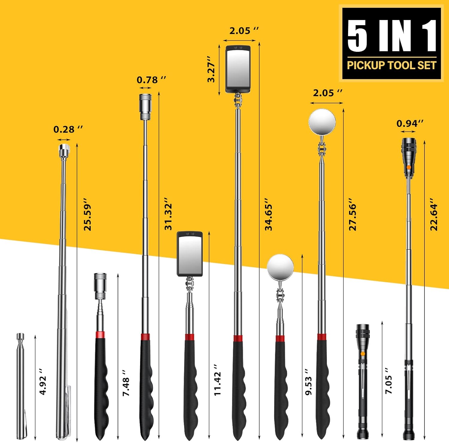 Dream Master Telescoping Magnetic Pick Up Tool Kit for Men