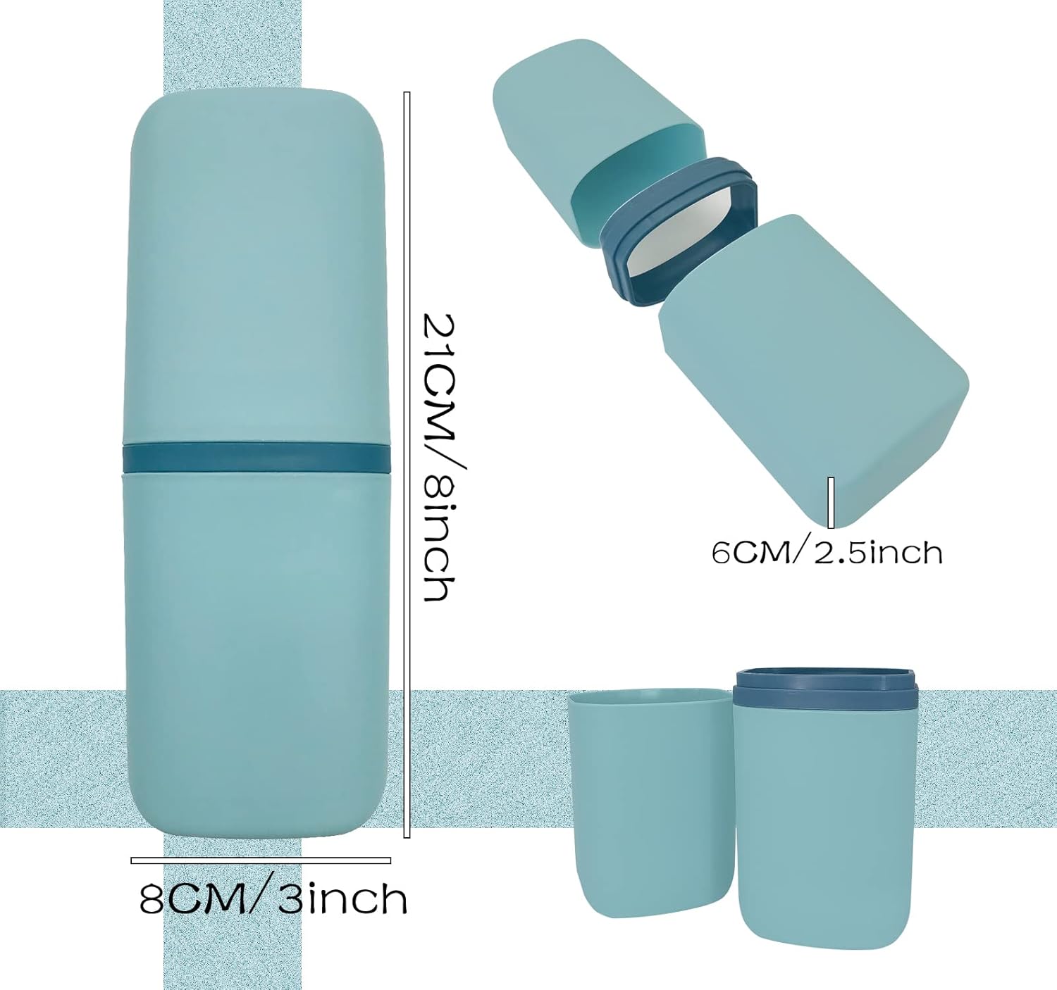 SietDESEO Travel Toothbrush Toothpaste Case Holder 1