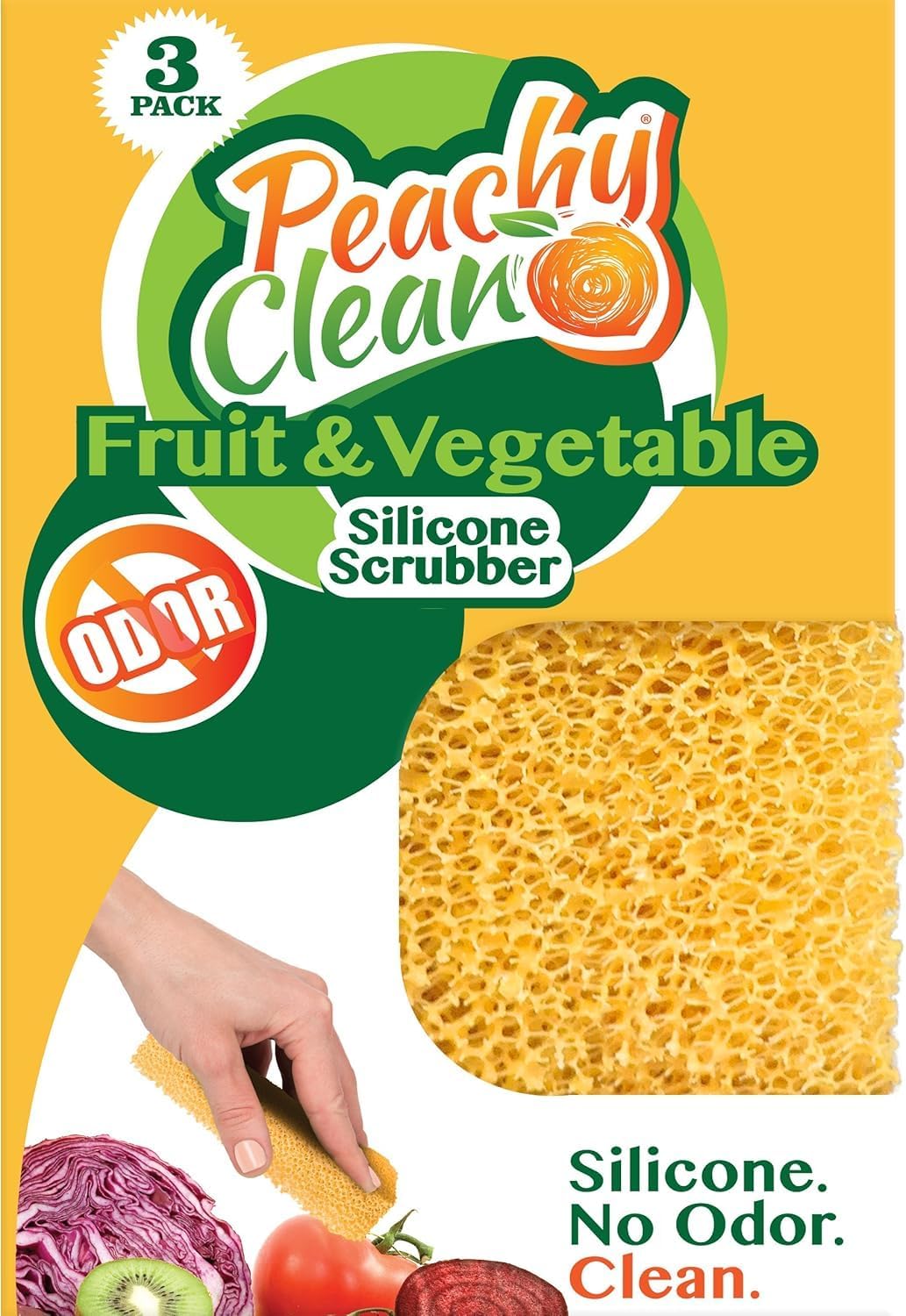 Peachy Clean Silicone Scrubber Set of 3