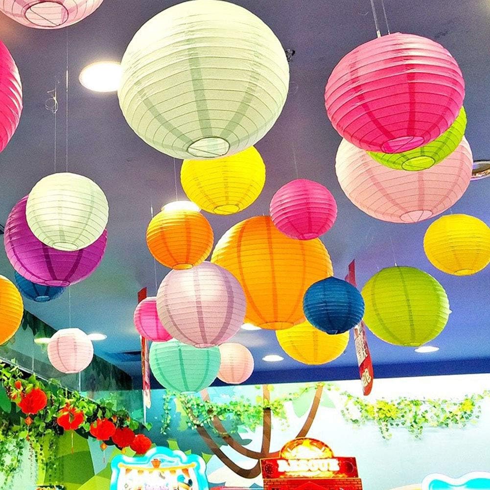 Meideli Colorful Round Paper DIY Lantern 8in