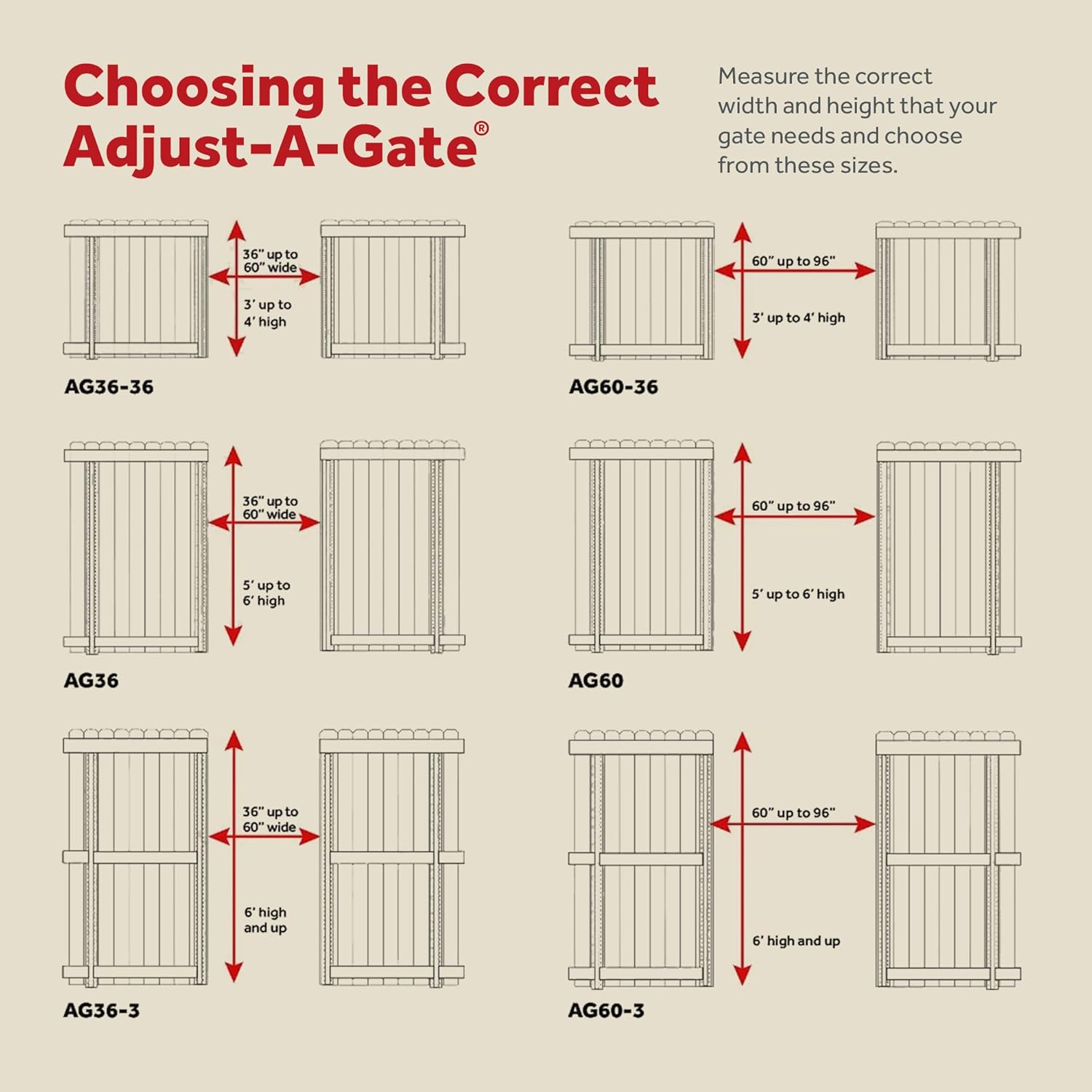 Adjust-A-Gate Full Frame Gate Kit 36-60 x 5-6