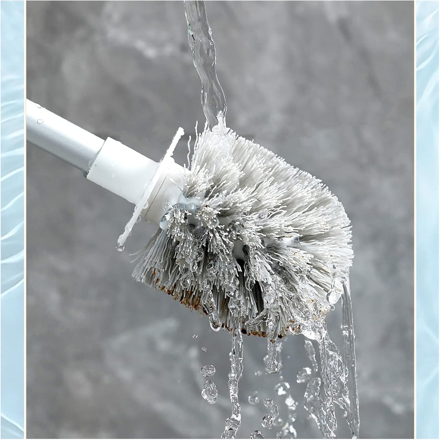 KIZQYN Toilet Brush Set with Soft Hair and Long Handle