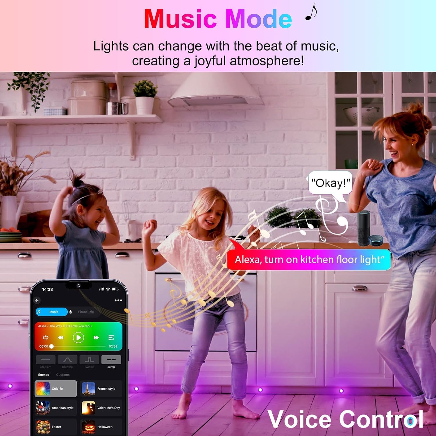 Sumaote LED Deck Lights Kit with Smart WiFi Control