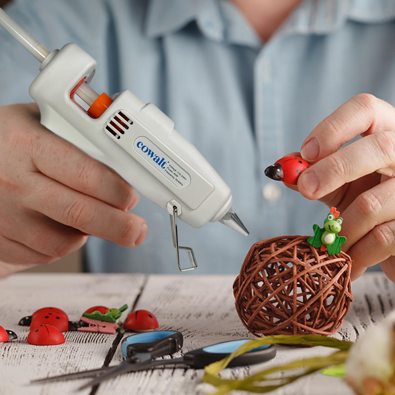 60W Hot Glue Gun Kit with Silicone Sticks for Crafts and Repairs